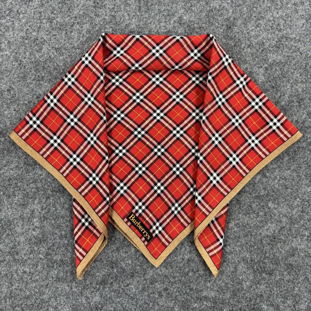 Burberry × Vintage Handkerchief # E016 # Bandana # Neckerchief Size ONE SIZE - 1 Thumbnail