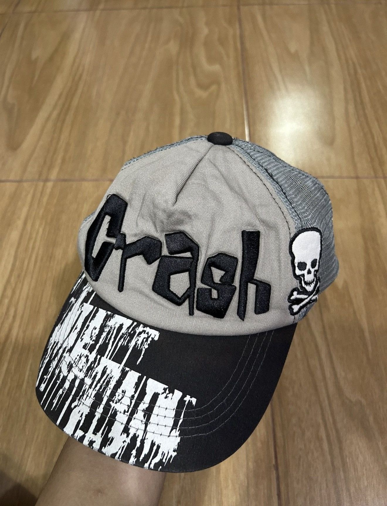 Japanese Brand Crash trucker skull poem hats Size ONE SIZE - 1 Thumbnail