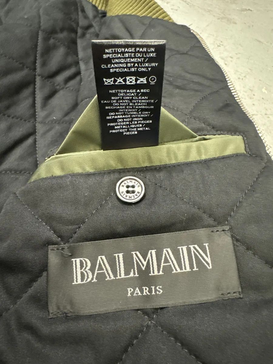 Balmain 2010s Balmain Multi Zips Aviator Green Bomber Jacket Size US M / EU 48-50 / 2 - 11 Thumbnail