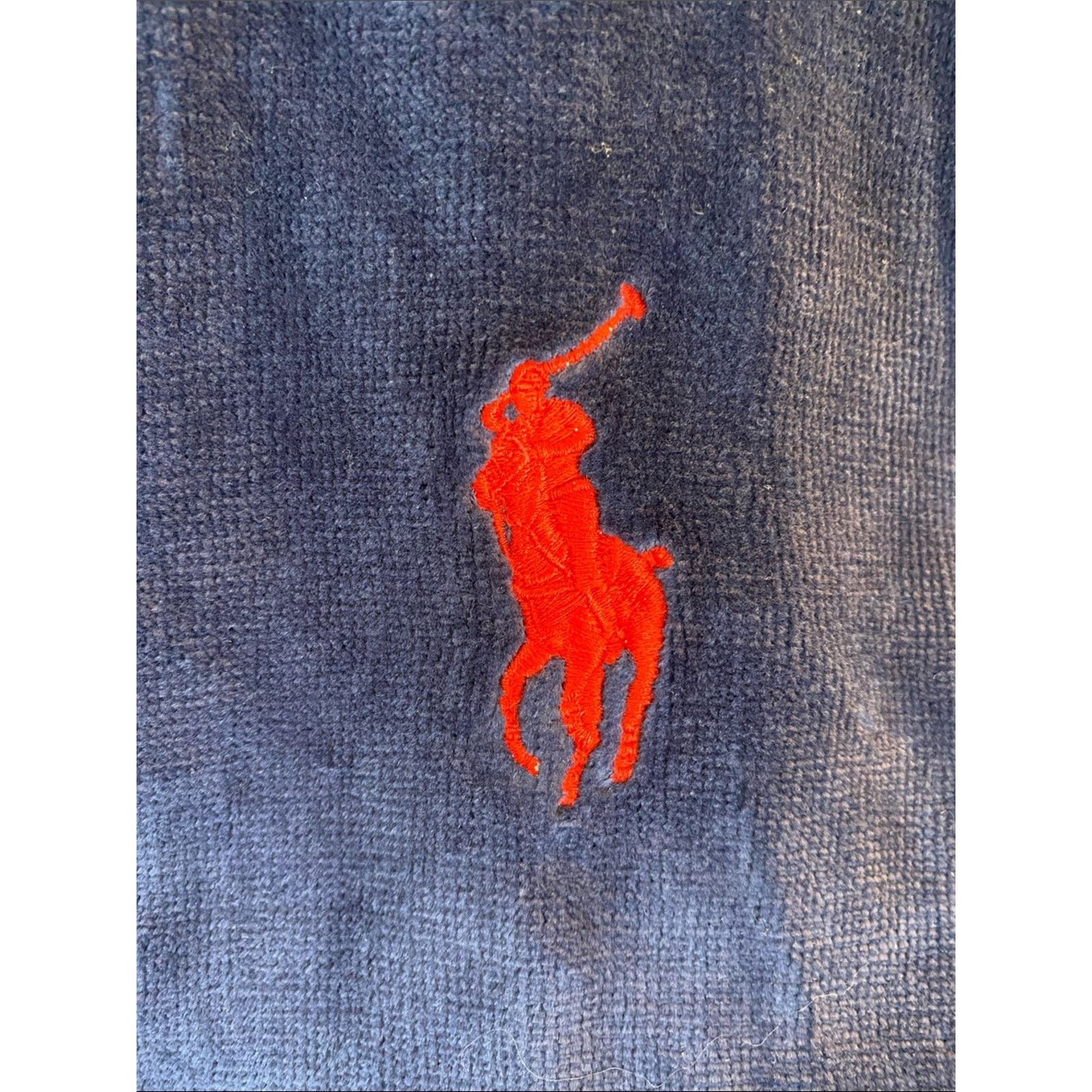 Polo Ralph Lauren Polo Ralph Lauren Navy Terry Robe w Lg Red Polo Pony Mens S Size 46 - 5 Thumbnail