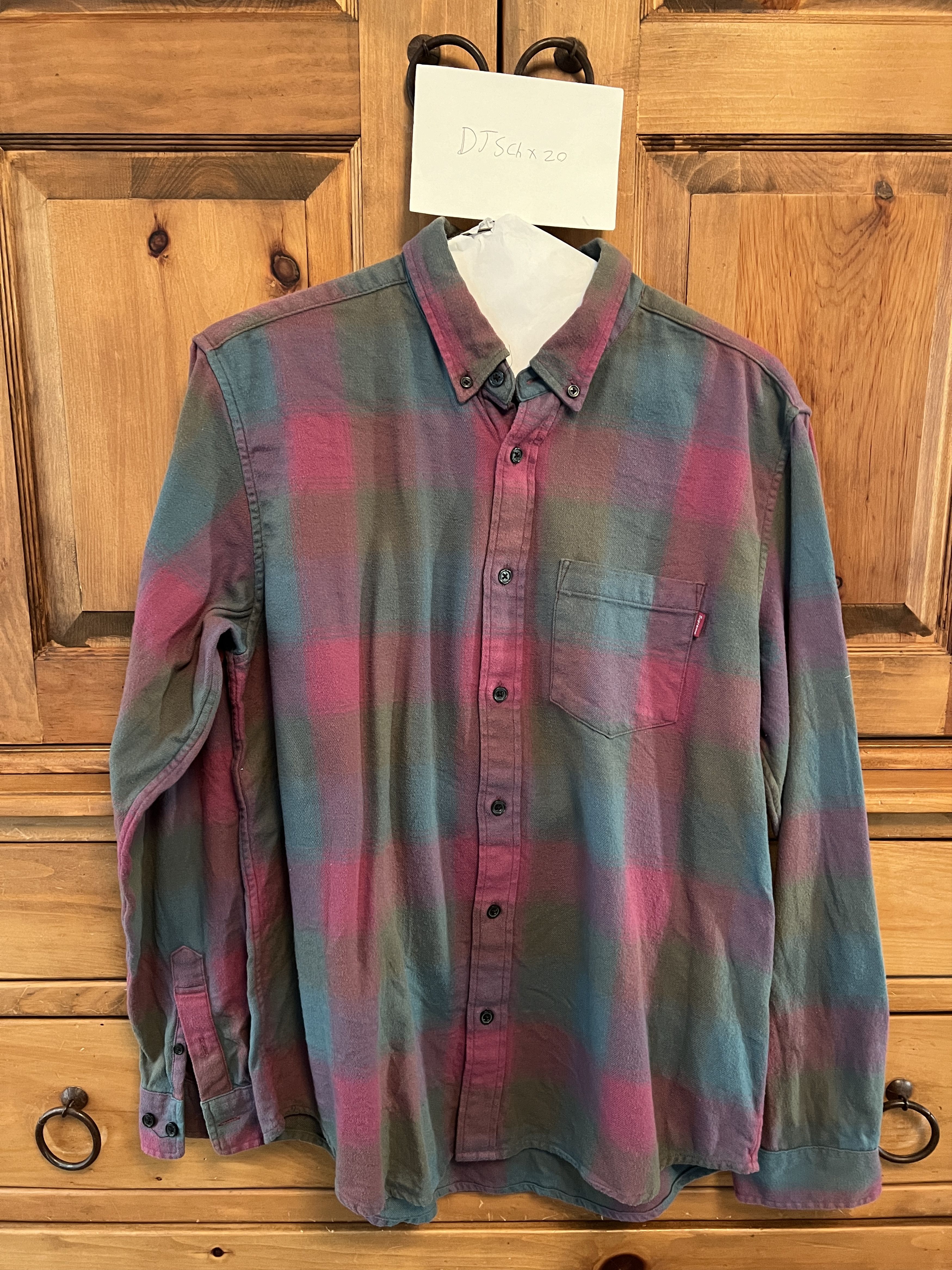 Supreme Plaid Thermal Zip Up Shirt Purple Fall/Winter 2018