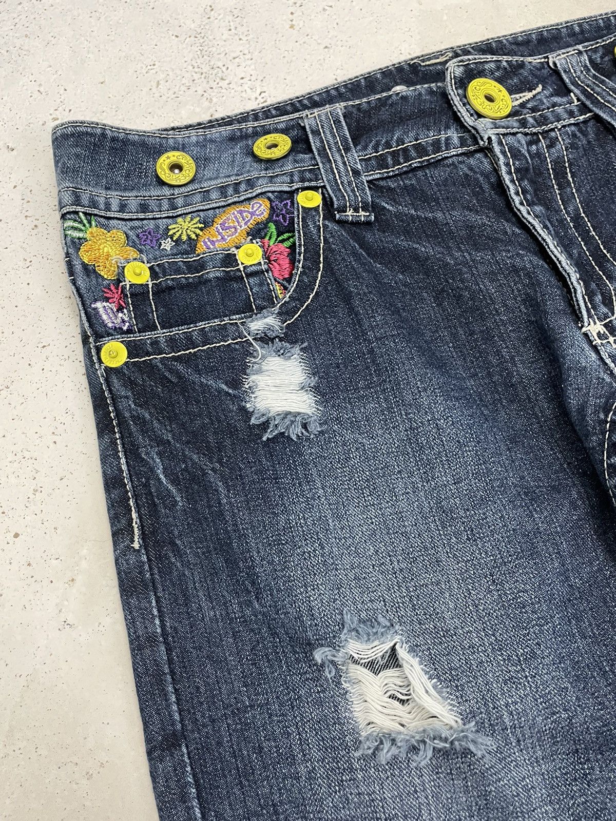 Hysteric Glamour × Japanese Brand Embroidery Graffiti Y2K Surf Hawaii Floral Pocket Size US 30 / EU 46 - 8 Thumbnail