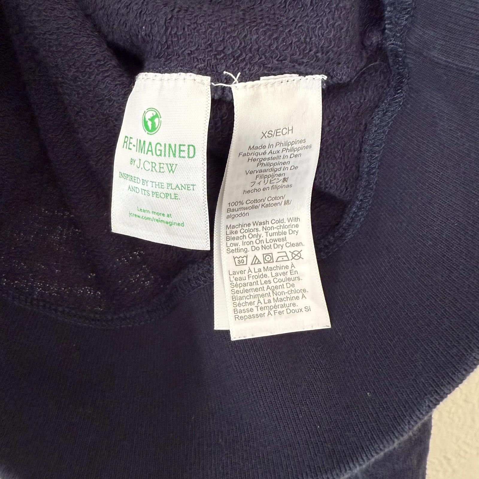 J.Crew J-Crew Sweater Women's XS Navy Vintage Fleece Size XS / US 0-2 / IT 36-38 - 3 Thumbnail