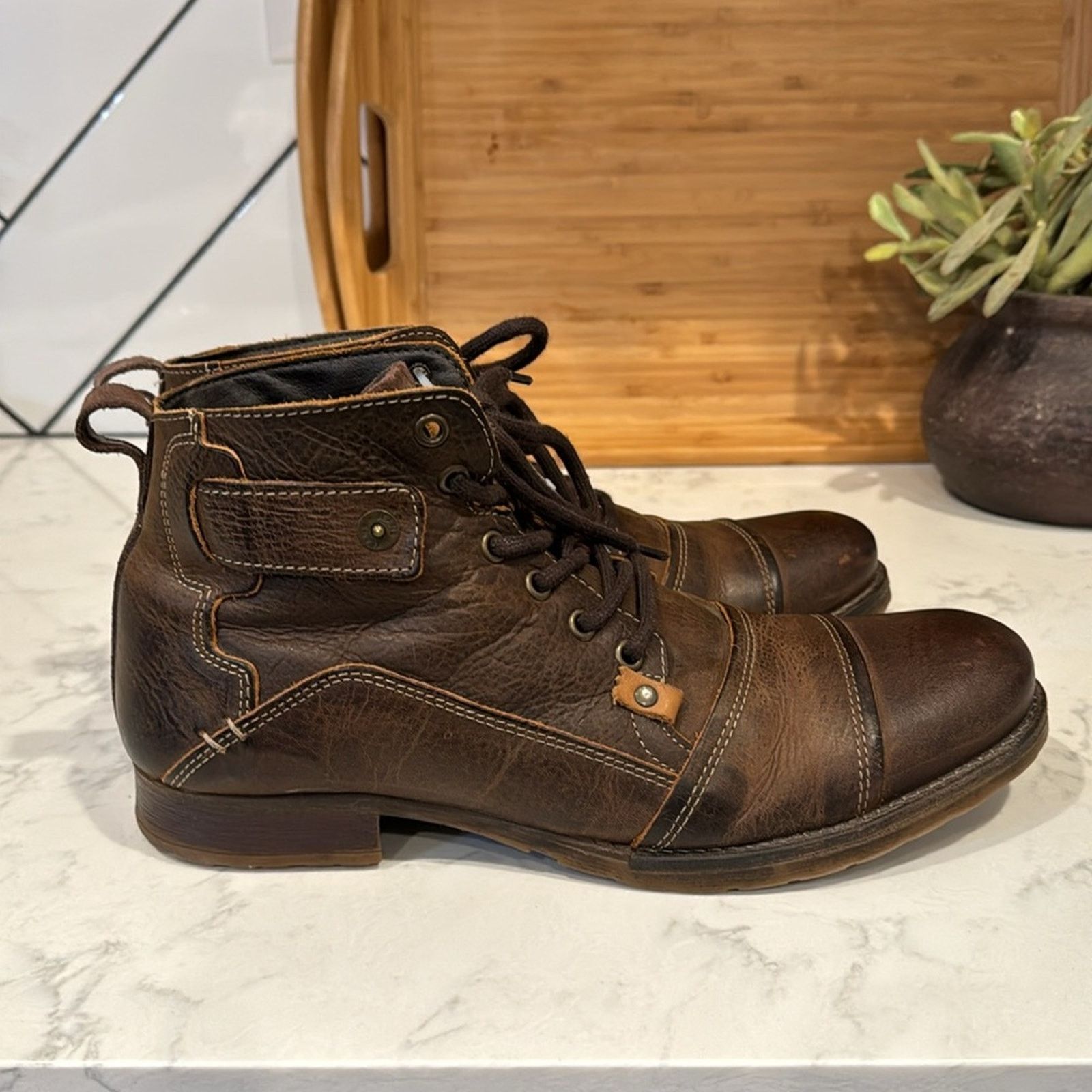 Other Type Z Harvey brown leather broken in manly rugged size 10 Size US 10 / EU 43 - 4 Thumbnail