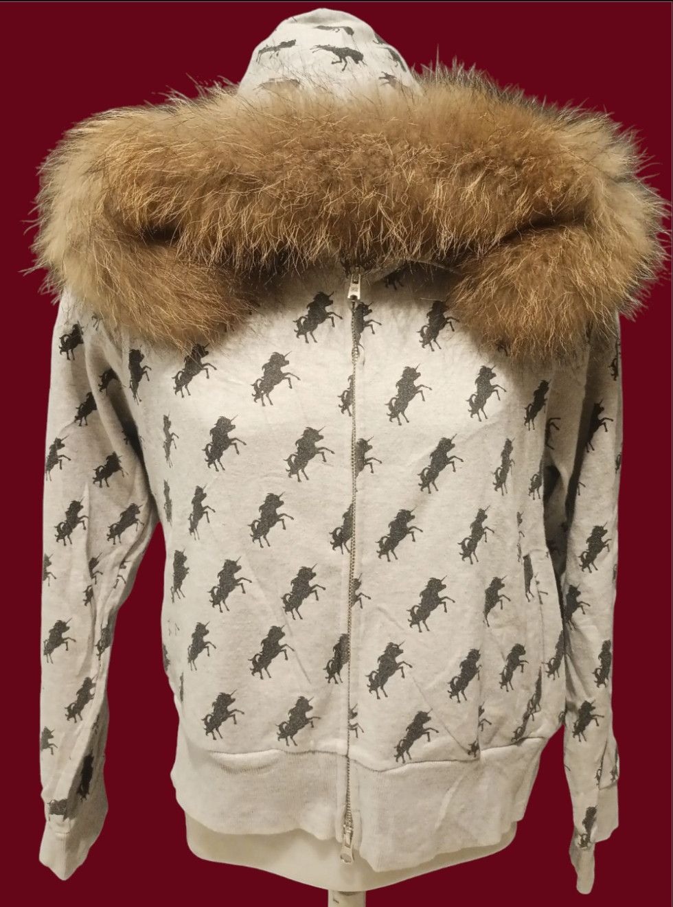 Japanese Brand Rodeo Crowns Fur Zip Hoodie Long Sleeve Size US L / EU 52-54 / 3 - 2 Thumbnail