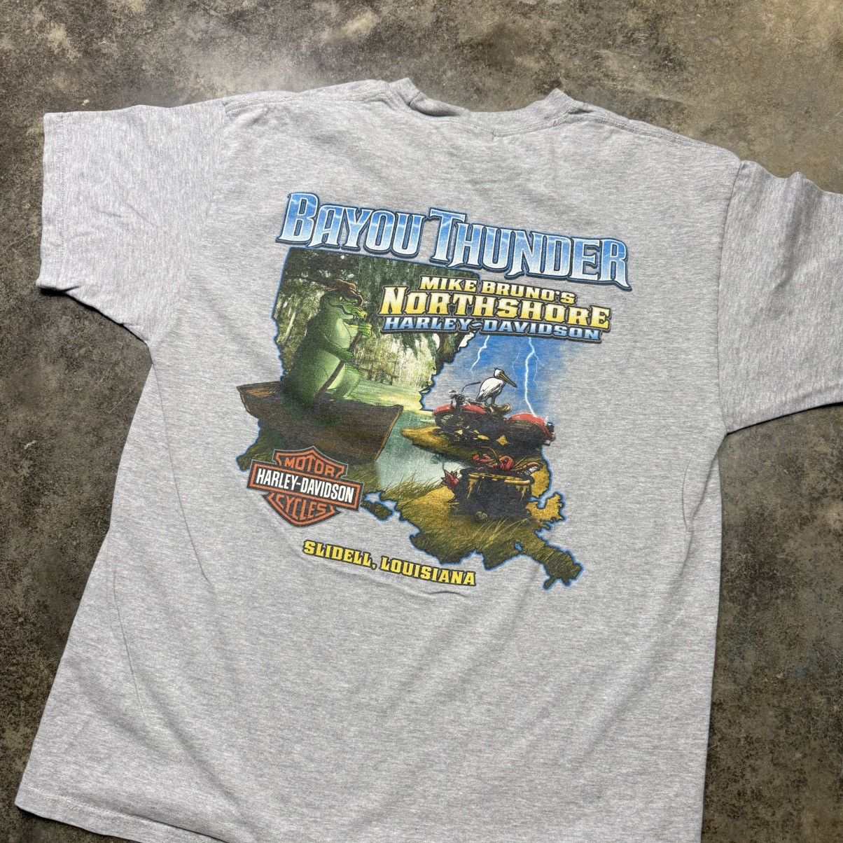 Harley Davidson vintage harley davidson lightning baggy gray tshirt Size US L / EU 52-54 / 3 - 8 Thumbnail