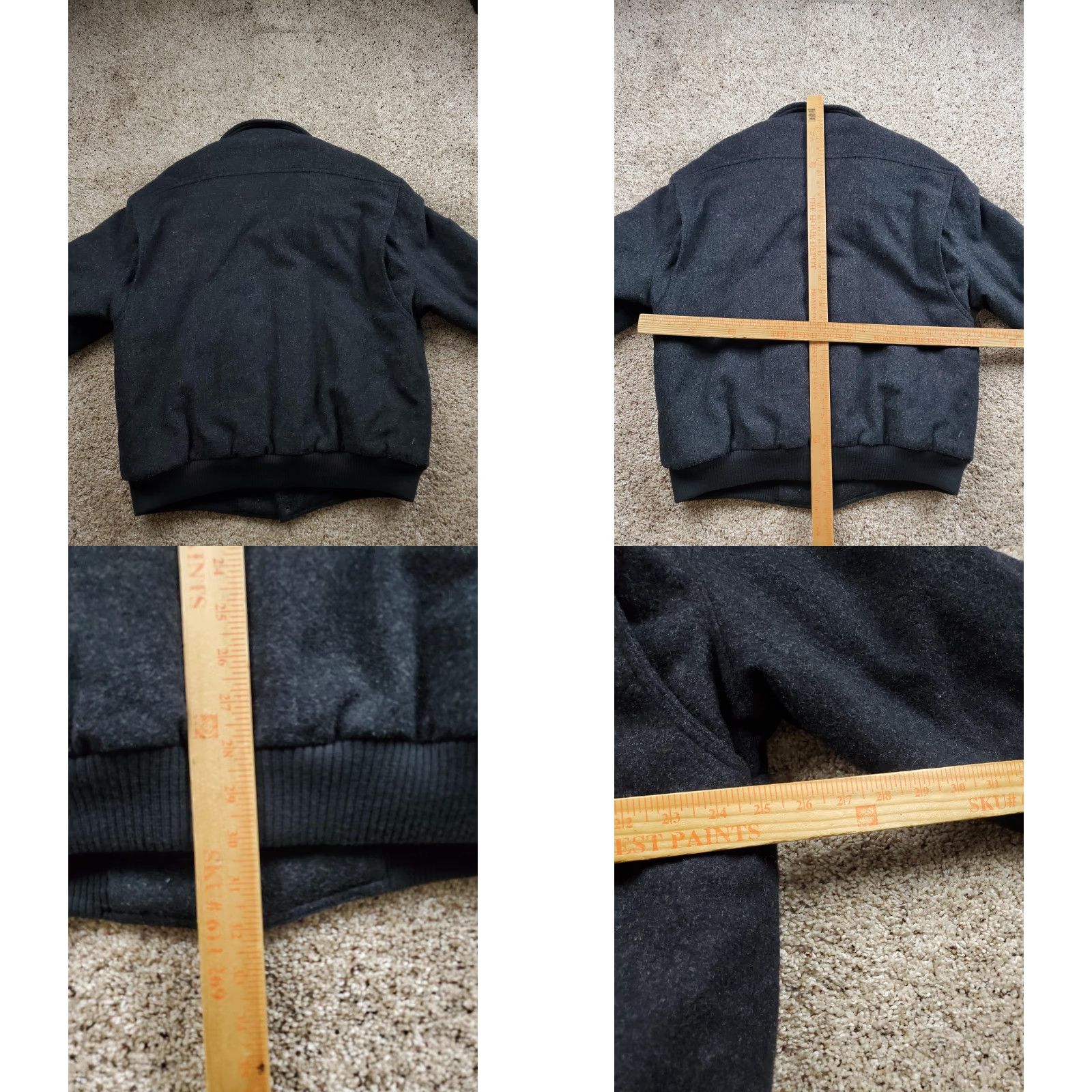Members Only VINTAGE Members Only Jacket Mens 46L Black Wool Bomber Coat Full Zip 80s Size US S / EU 44-46 / 1 - 9 Thumbnail