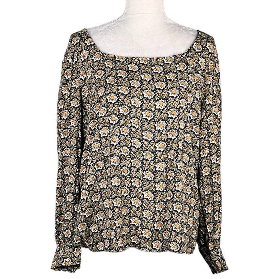 Loft Loft Top Blouse Floral Long Sleeves Medium New Size M / US 6-8 / IT 42-44 - 10 Thumbnail