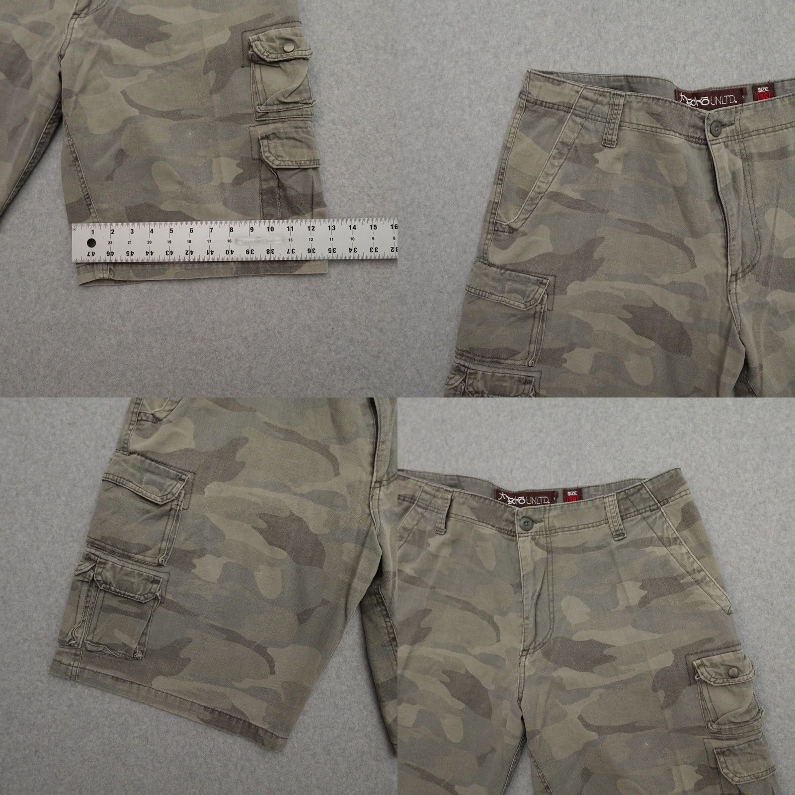 Ecko Unltd. Ecko Unlimited Cargo Shorts Men 38 Camo cargo Baggy Skate Y2K 38x21 Multicolor Size US 38 / EU 54 - 8 Thumbnail