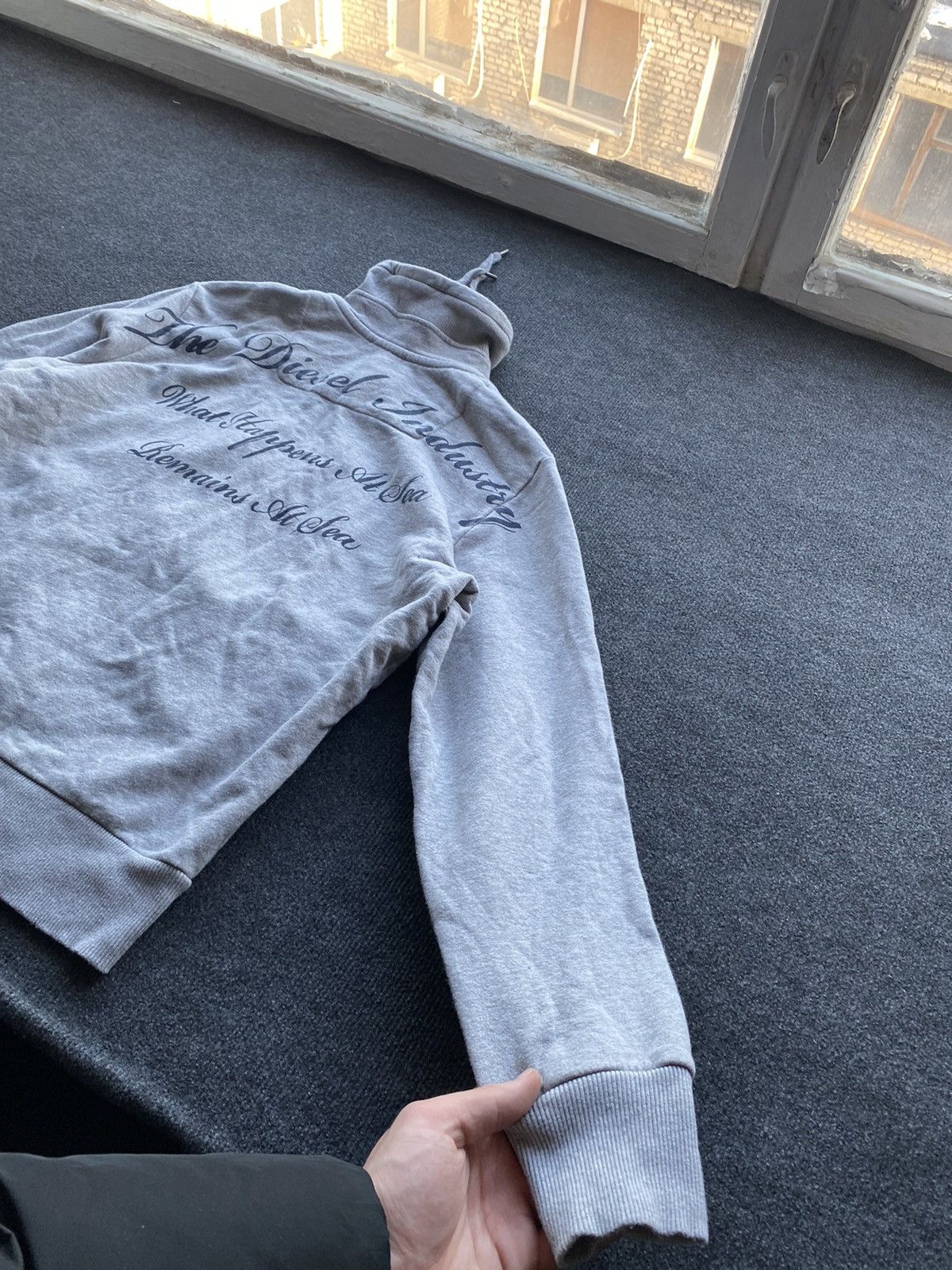 Diesel 🔥Opium Punk diesel gray zip up sweatshirt big logo mens y2k Size US XL / EU 56 / 4 - 16 Thumbnail