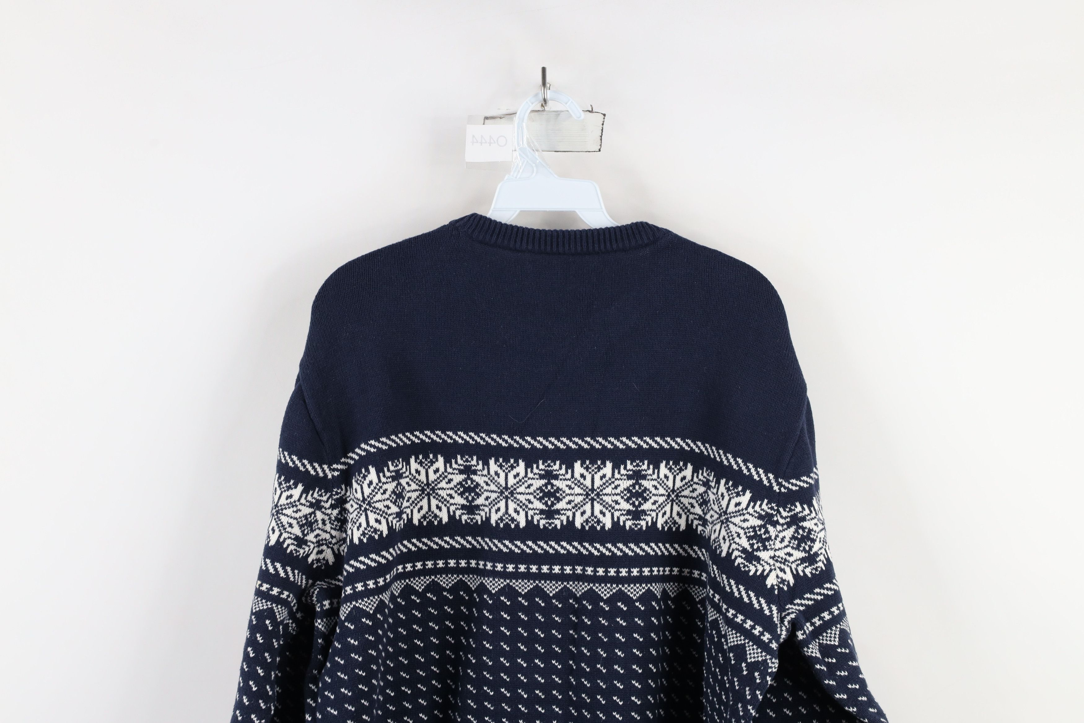 J.Crew Vintage J Crew Cotton Knit Fair Isle Snowflake Sweater Size US L / EU 52-54 / 3 - 9 Thumbnail