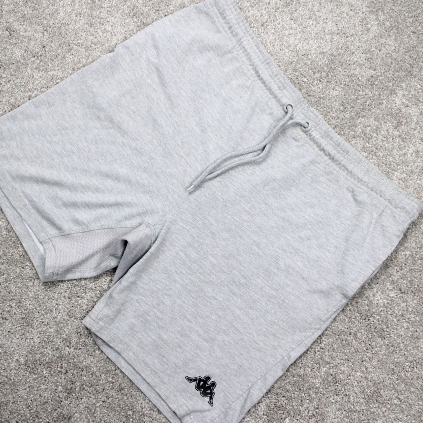 Kappa Kappa Sweat Shorts Men Large Gray Drawstring 100% Cotton Athleisure w/ 7" inseam Size US 33 - 3 Thumbnail