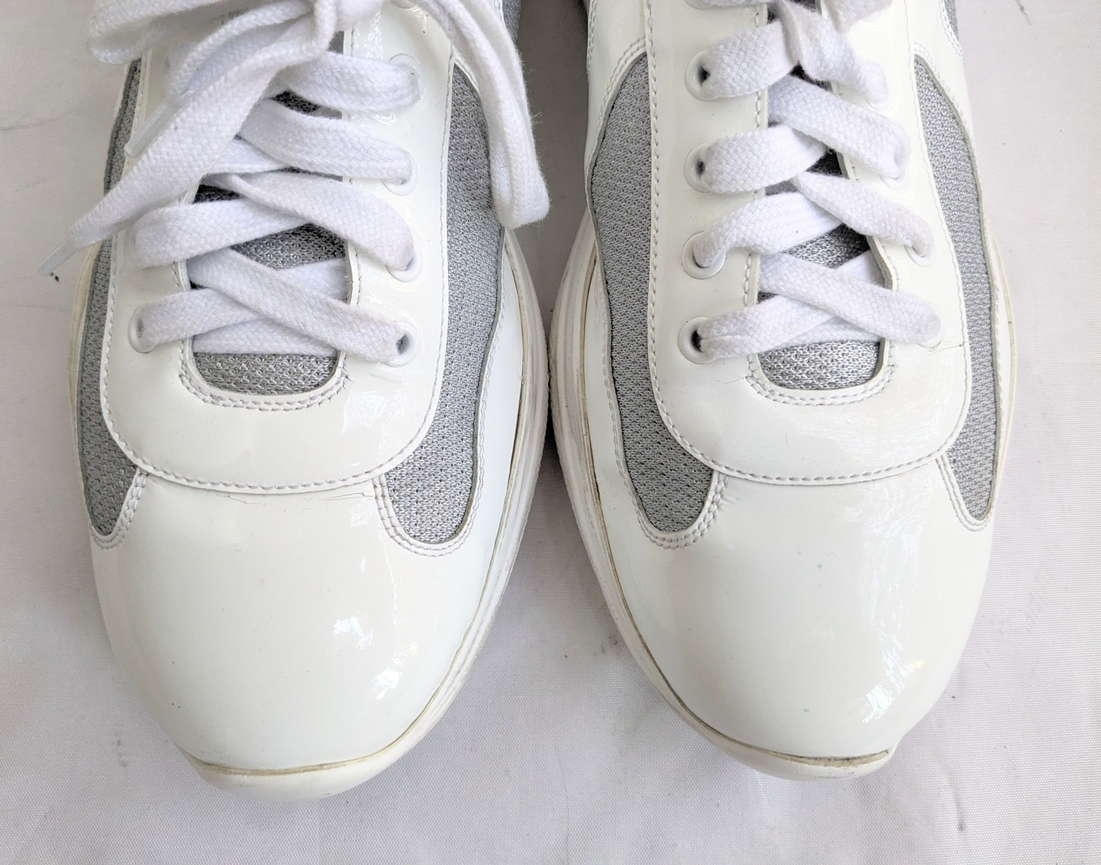 Prada Prada America's Cup Sneakers White Patent Leather 12 Low Size US 12 / EU 45 - 3 Thumbnail