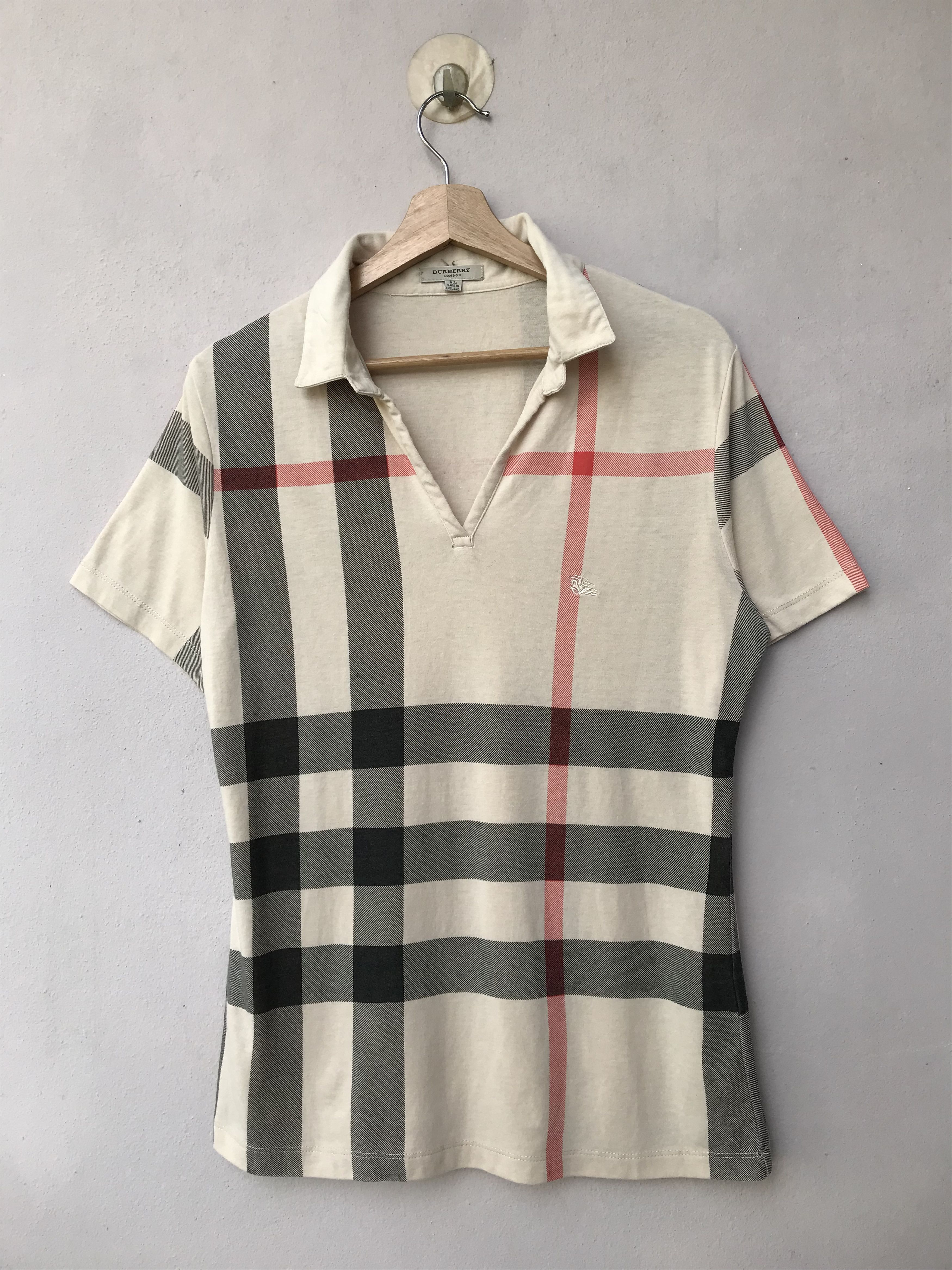 Burberry Vintage Burberry Nova Check Checkered Polo Tee Size XL / US 12-14 / IT 48-50 - 1 Thumbnail