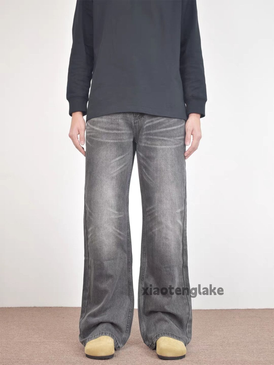 Jean × Vintage Unisex washed faded cleanfit yuppie y2k loose jeans Size US 32 / EU 48 - 3 Thumbnail