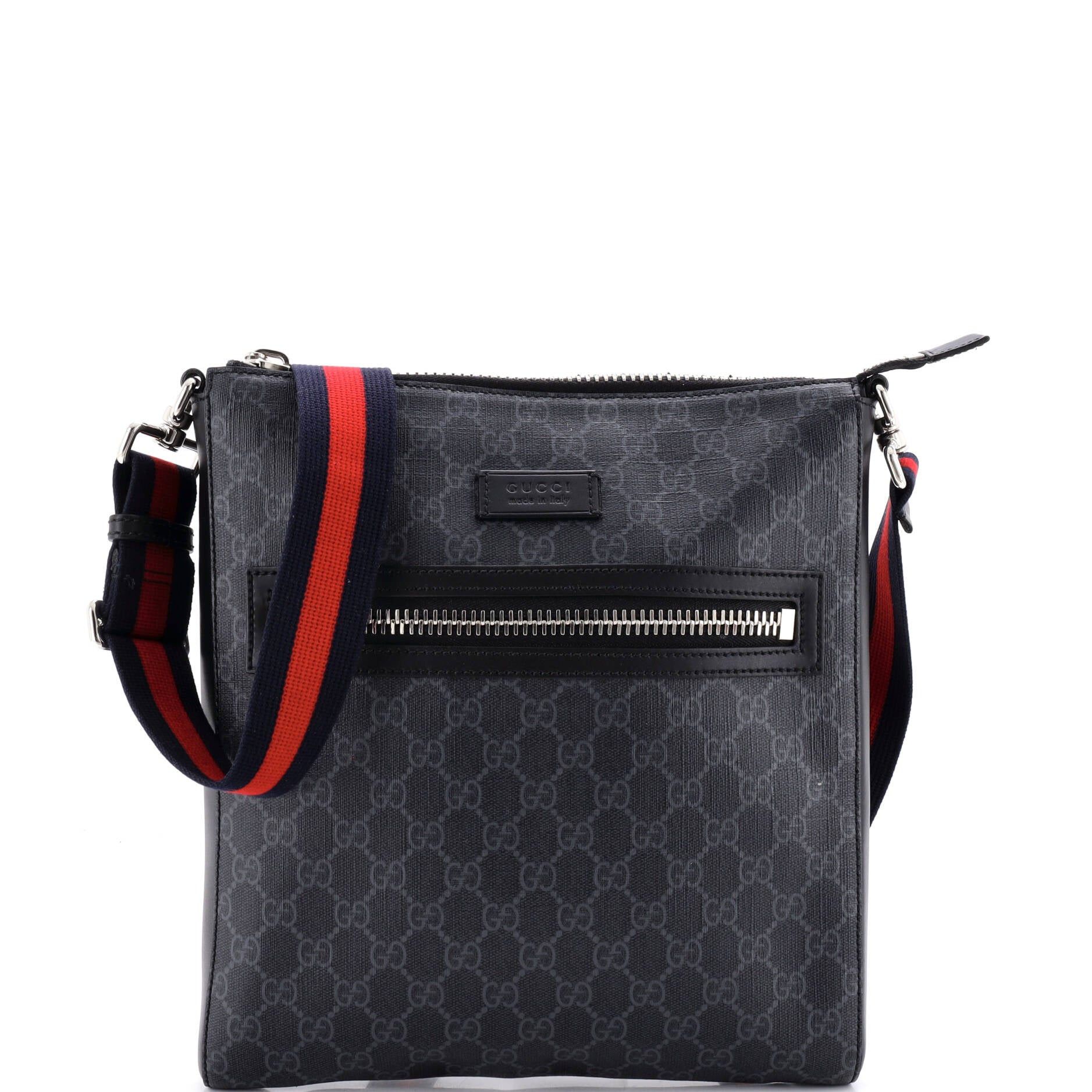 Gucci Web Strap Front Zip Messenger Bag Size ONE SIZE - 1 Thumbnail