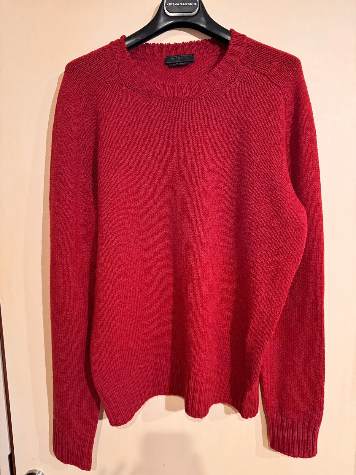 Prada 2018 PRADA deep red crewneck wool sweater Size US L / EU 52-54 / 3 - 1 Thumbnail