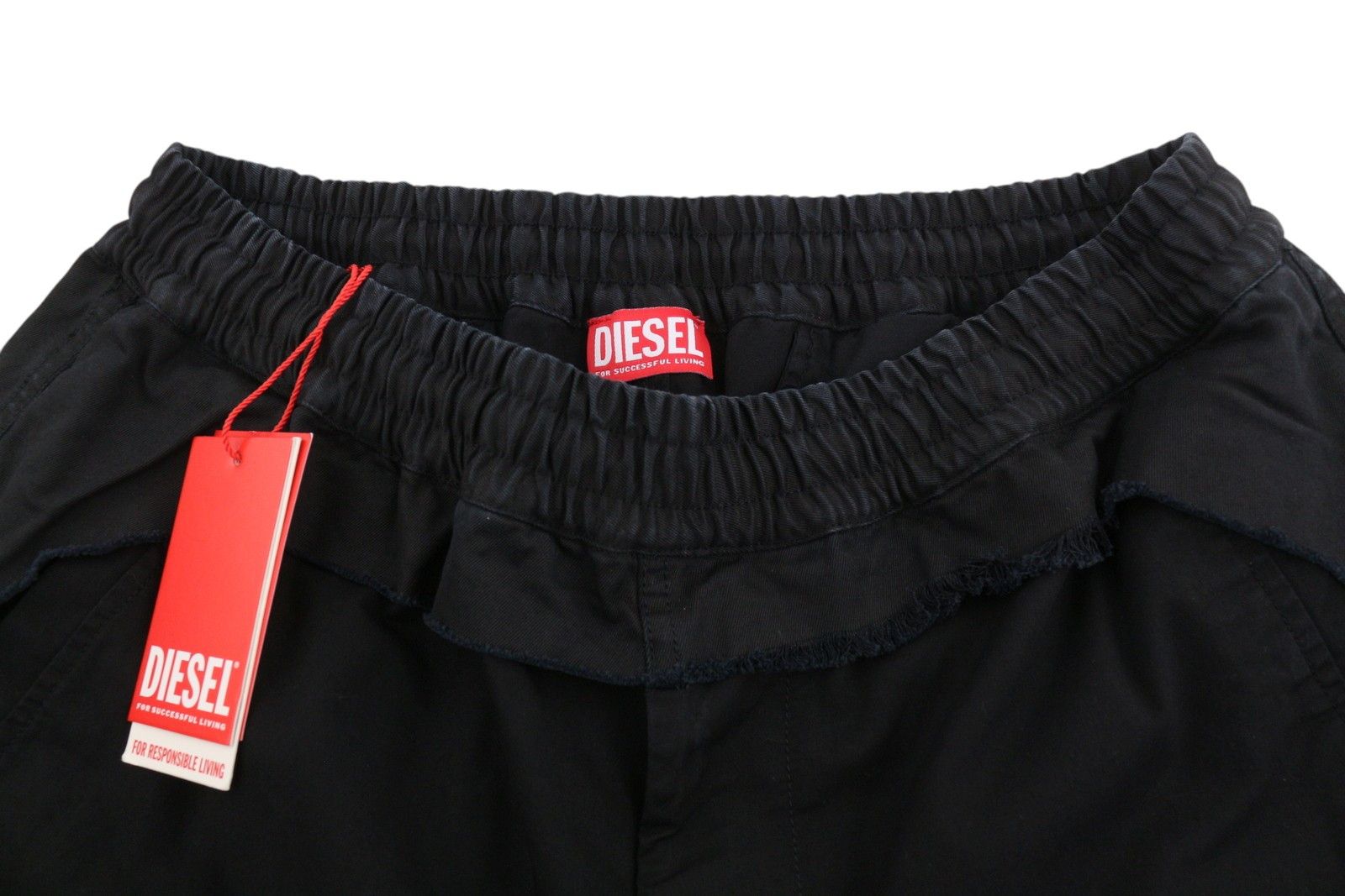 P-GUSTAF XL Black Distressed Shorts 91383