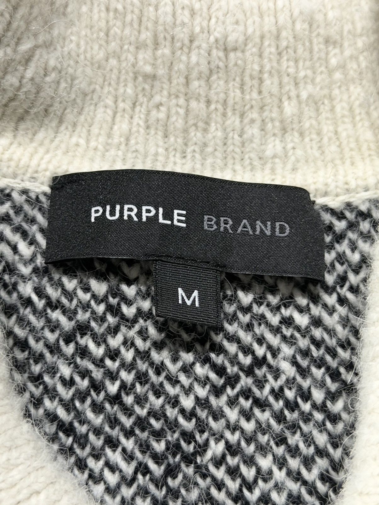 Purple Brand Purple Brand Jacquard Polo Sweater Size US M / EU 48-50 / 2 - 2 Thumbnail