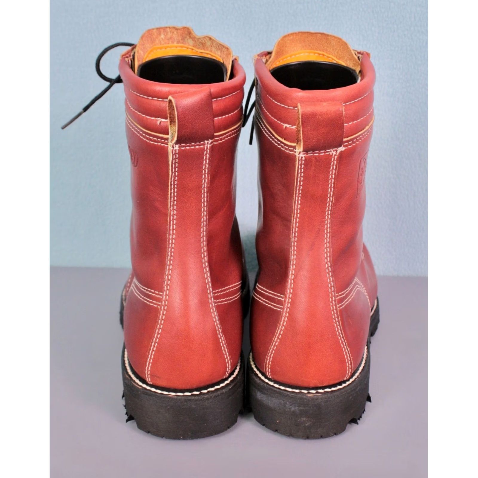 Vintage Golden Retriever Hunting Boots Mens 1980s Outdoor Leather Boots Size 9.5 EEE Vintage NOS 80s Brown Size US 10 / EU 43 - 4 Thumbnail