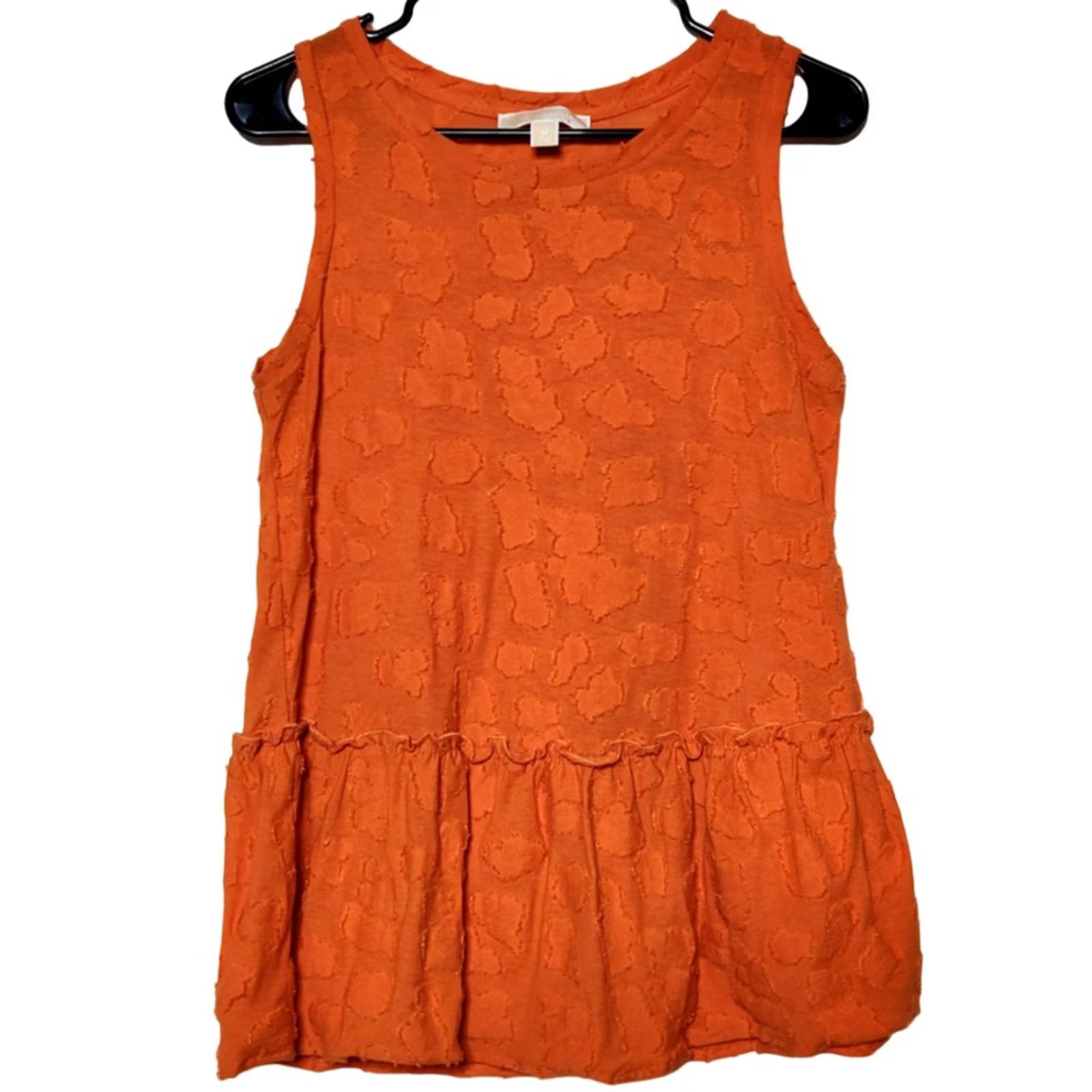 Michael Kors Michael Kors Womens Tank Top Sleeveless Orange Ruffle Shirt M Size Size M / US 6-8 / IT 42-44 - 2 Thumbnail