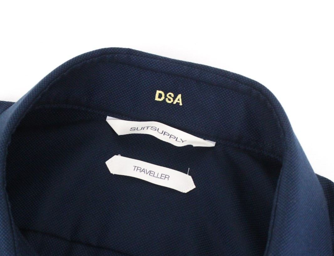 Suitsupply TRAVELLER 39 Extra Slim Navy Cotton 72355 Size 38R - 8 Thumbnail