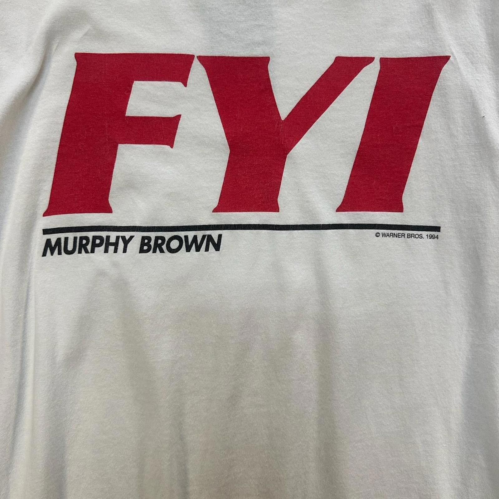 Vintage Vintage 1994 Murphy Brown TV Talkshow Tee Size US L / EU 52-54 / 3 - 2 Thumbnail