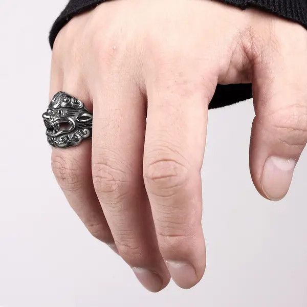 Jewelry God Beast Skull Ring Size ONE SIZE - 2 Thumbnail