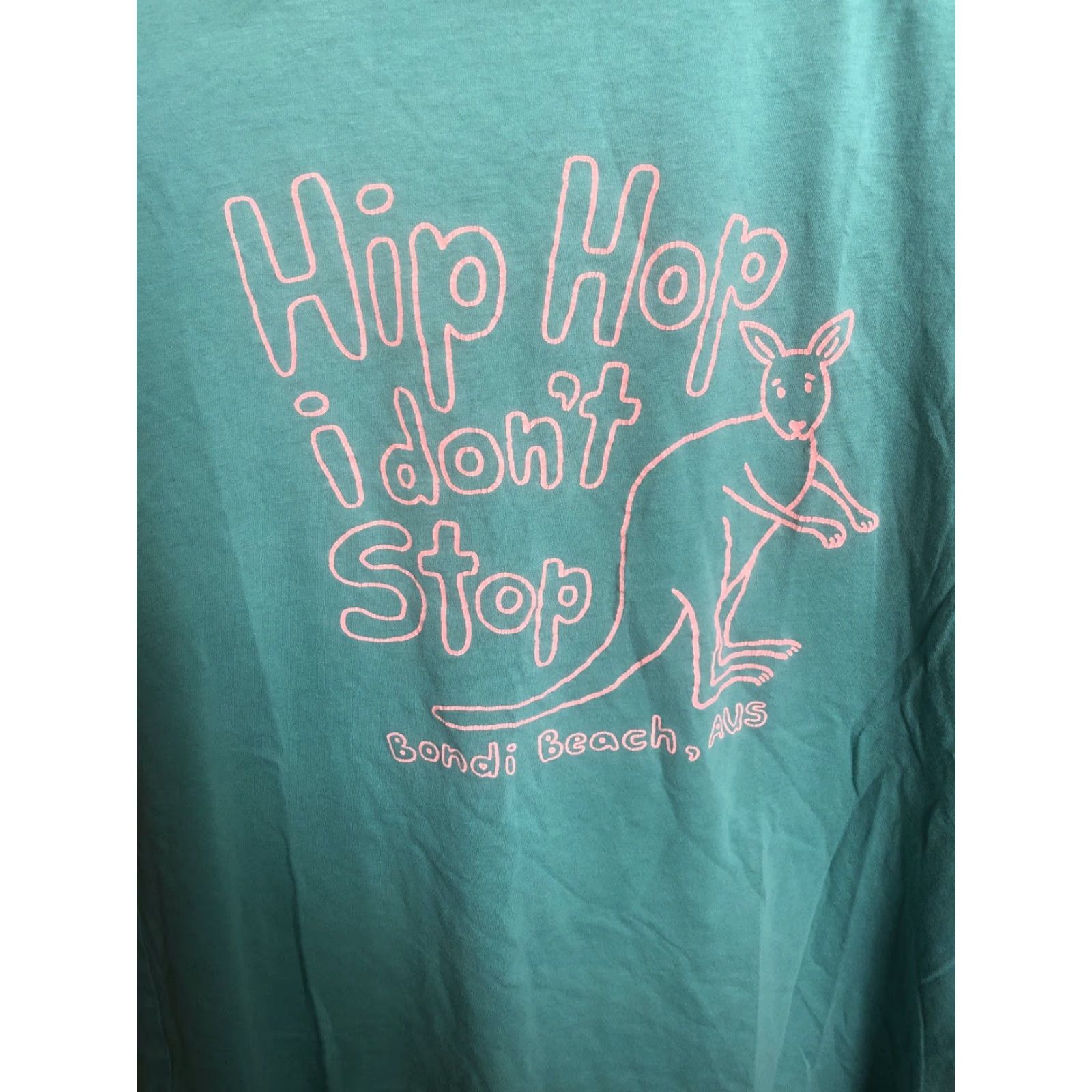 American Eagle Outfitters VINTAGE Women’s American Eagle Outfitters T-Shirt Green Kangaroo Hip Hop Australia Sz M Size M / US 6-8 / IT 42-44 - 2 Thumbnail