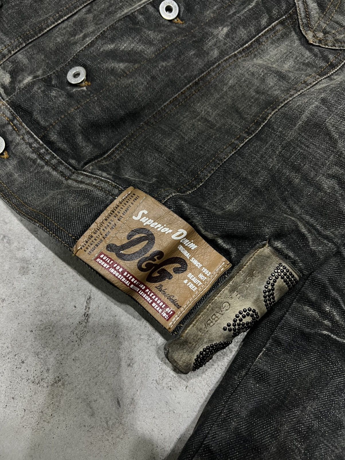 Dolce & Gabbana Dolce & Gabbana AW2003 Archive Tags Grey Raw Denim Jacket Size S / US 4 / IT 40 - 6 Thumbnail