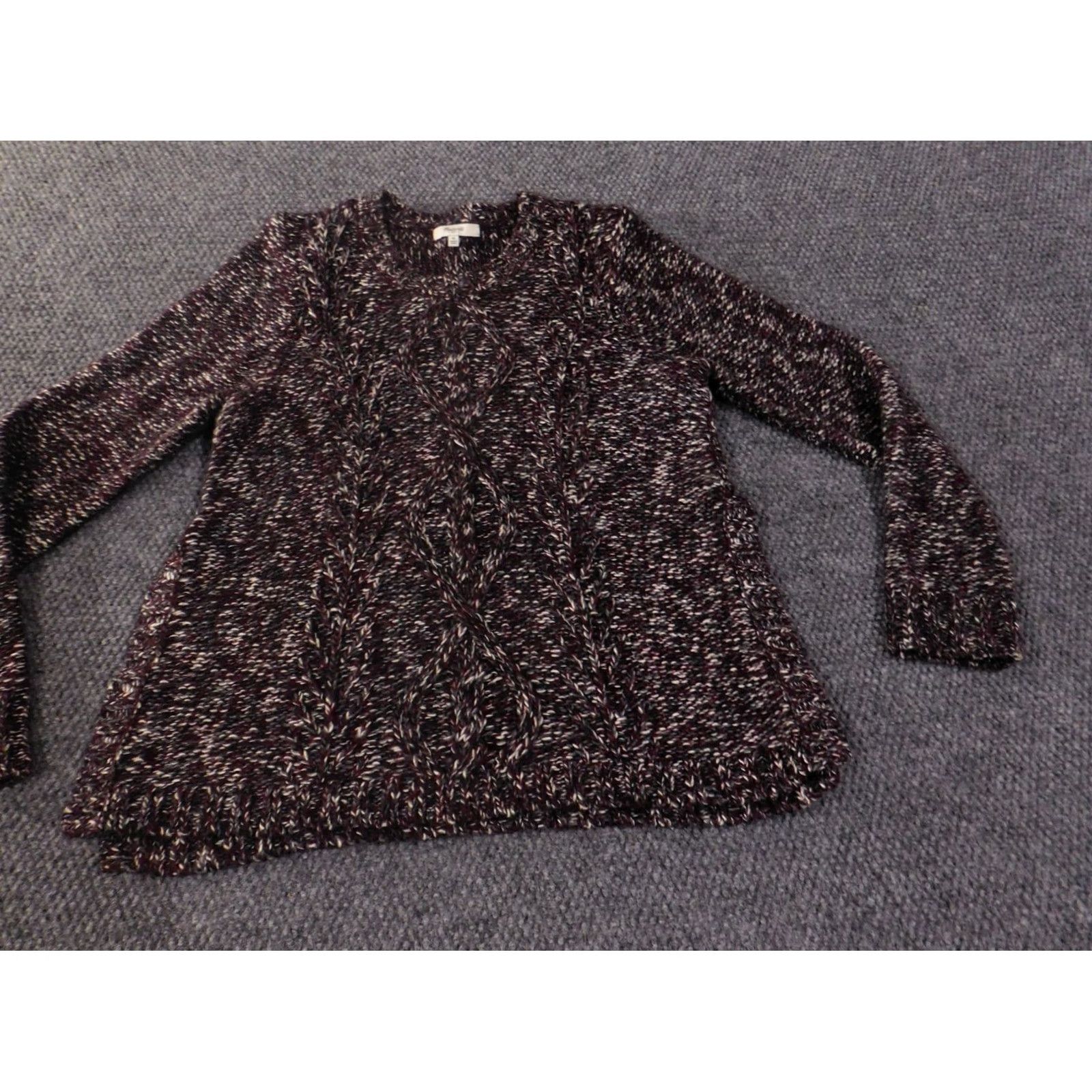 Madewell Madewell Sweater Pullover Womens Medium Red Knit Acrylic Wool Long Sleeve Round Neck Geometric Heavyweight Casual Classic Size M / US 6-8 / IT 42-44 - 3 Thumbnail