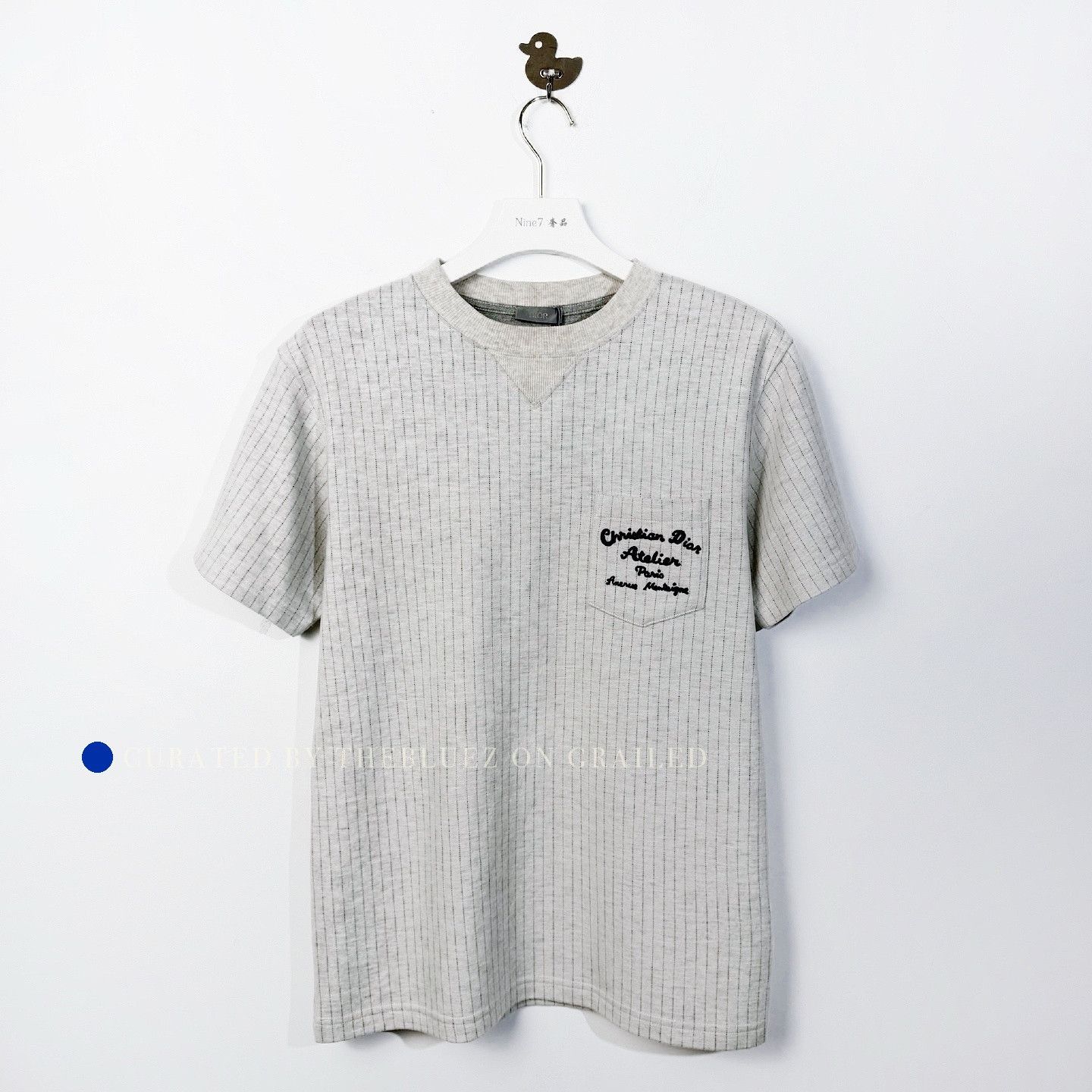 Dior Stylish Gray Pocket T-Shirt in Size S Size US S / EU 44-46 / 1 - 1 Thumbnail