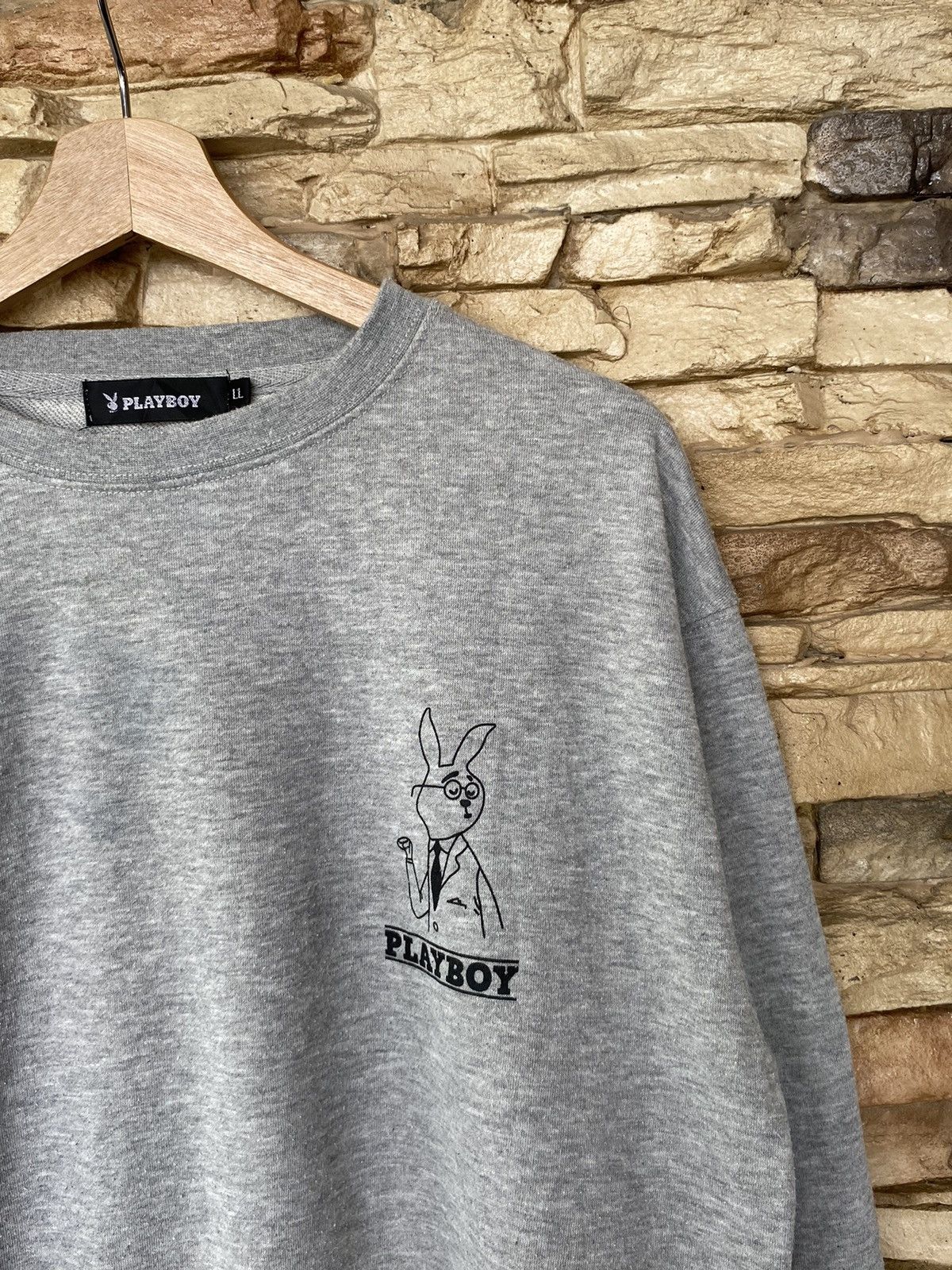 Playboy Vintage Playboy Backhit Sweatshirt Light Gray Size US L / EU 52-54 / 3 - 6 Thumbnail