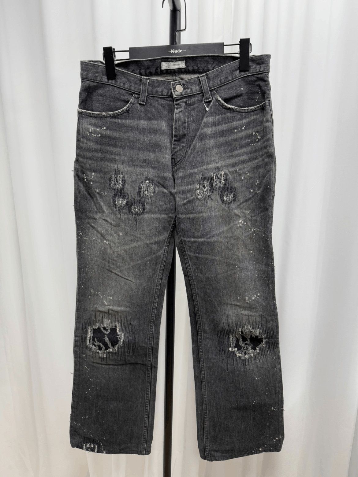 Number (N)ine Sz 4 NUmber Nine 01SS Bullet Hole Distressed