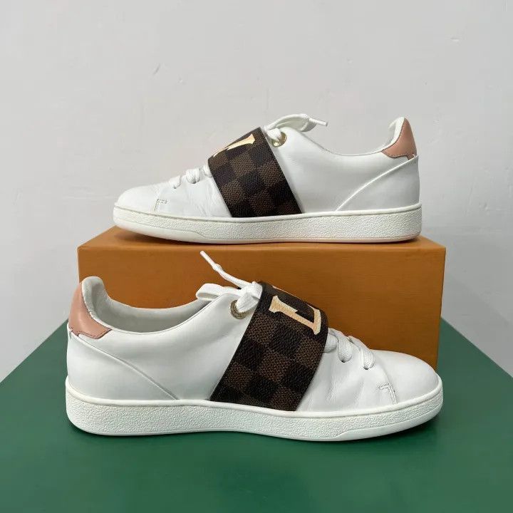 Louis Vuitton Louis Vuitton Frontrow White Leather Sneakers -2508 Size US 6 / IT 36 - 5 Thumbnail