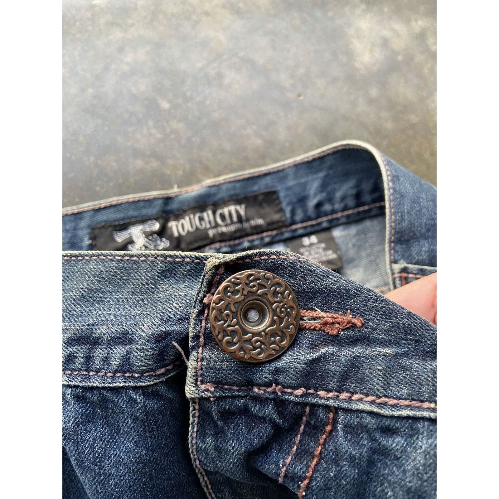 Vintage Vintage Y2K Embroidered Denim Blue Jeans Size US 34 / EU 50 - 4 Thumbnail