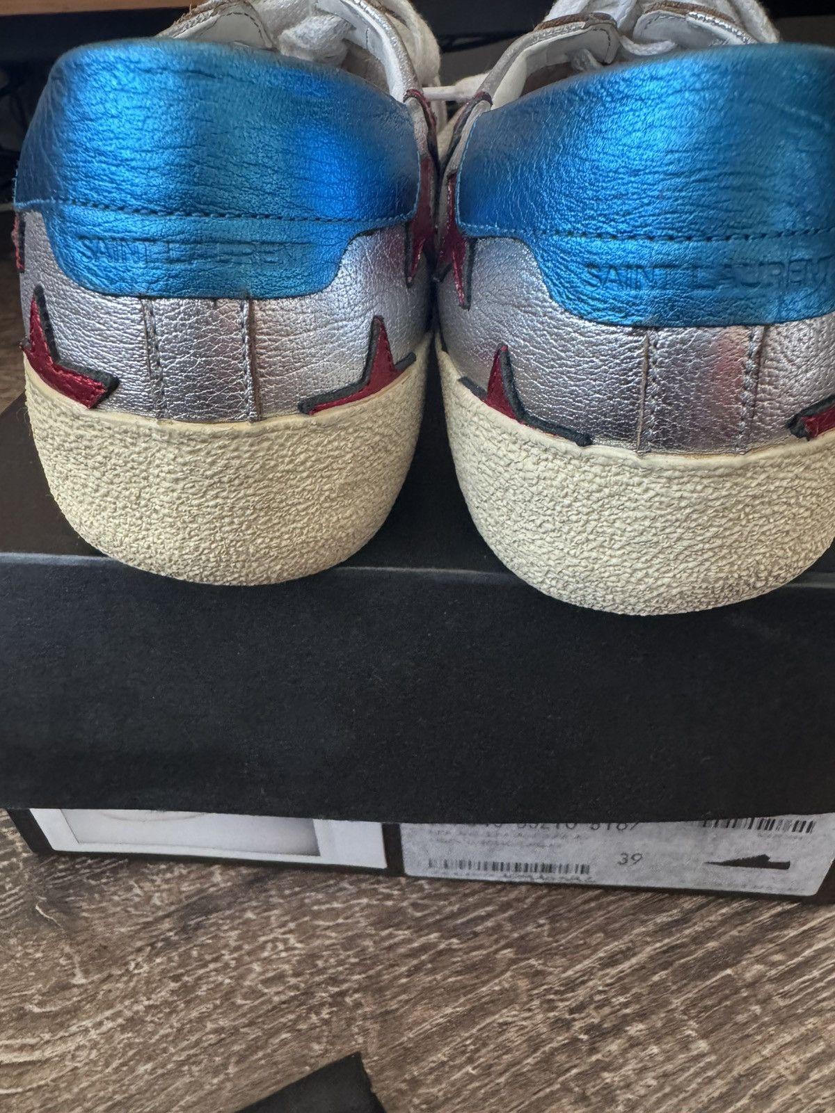 Saint Laurent Paris SLP Silver Leather SL/06 Low Size US 6 / EU 39 - 13 Thumbnail