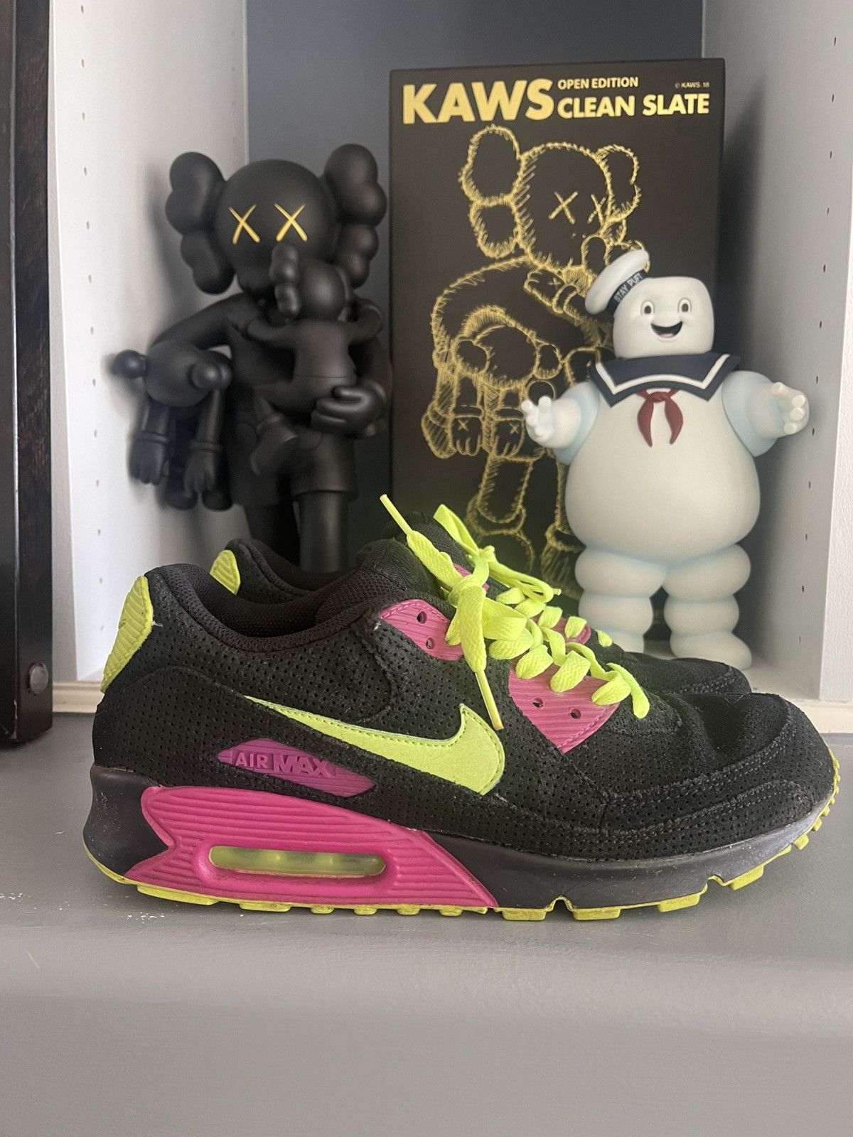 Nike Nike Air Max 90 Black / Citron / Rave Pink 2008 - 9.5 Size US 9.5 / EU 42-43 - 1 Thumbnail