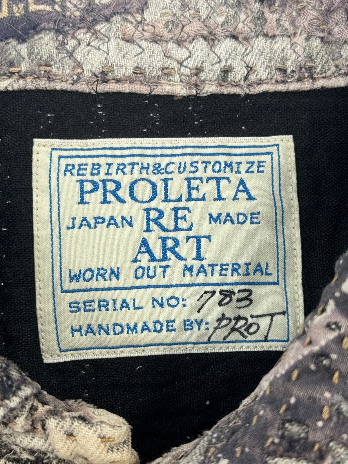 Proleta Re Art #783 1 of 1 BANDANA PRINT DENIM JACKET RRP $7,650 Size US M / EU 48-50 / 2 - 6 Thumbnail
