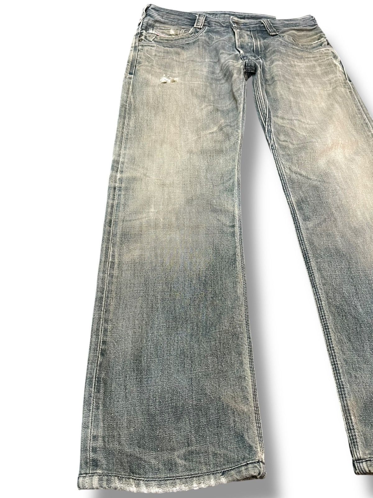 Diesel × Diesel Black Gold × Le Grande Bleu (L.G.B.) Vintage Diesel Timmen Mossy Green Mudwash Denim Size US 31 - 3 Thumbnail