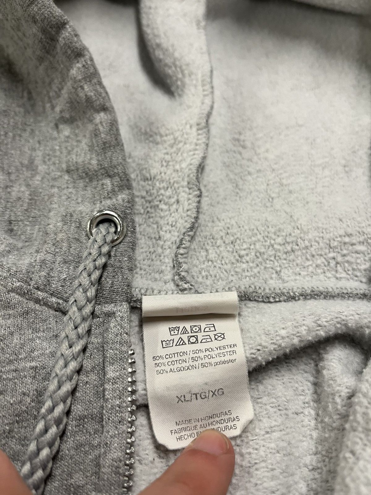 Russell Athletic × Vintage Gray blank zip up boxy fit hoodie skater streetwear hype Size US XL / EU 56 / 4 - 8 Thumbnail