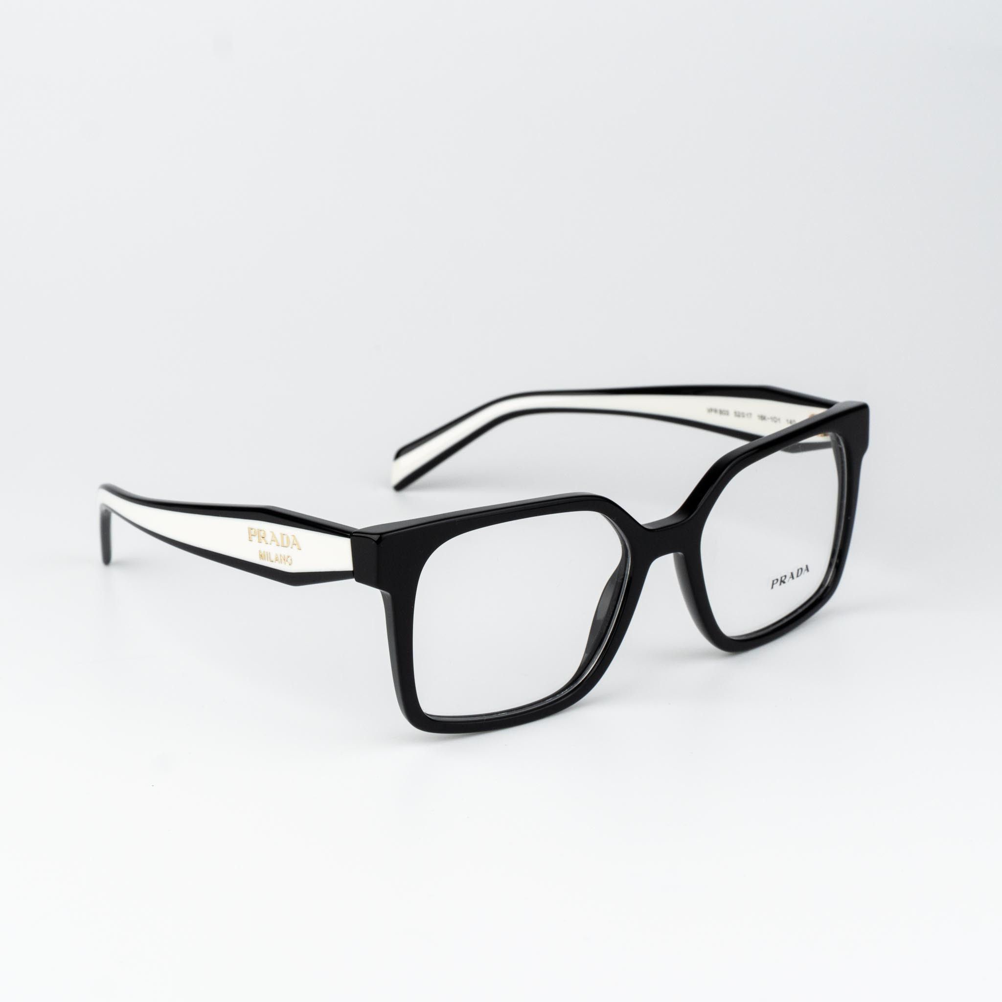 Prada Prada Women Eyeglasses Square PRB03V 16K1O1 NEW AUTHENTIC Size ONE SIZE - 4 Thumbnail