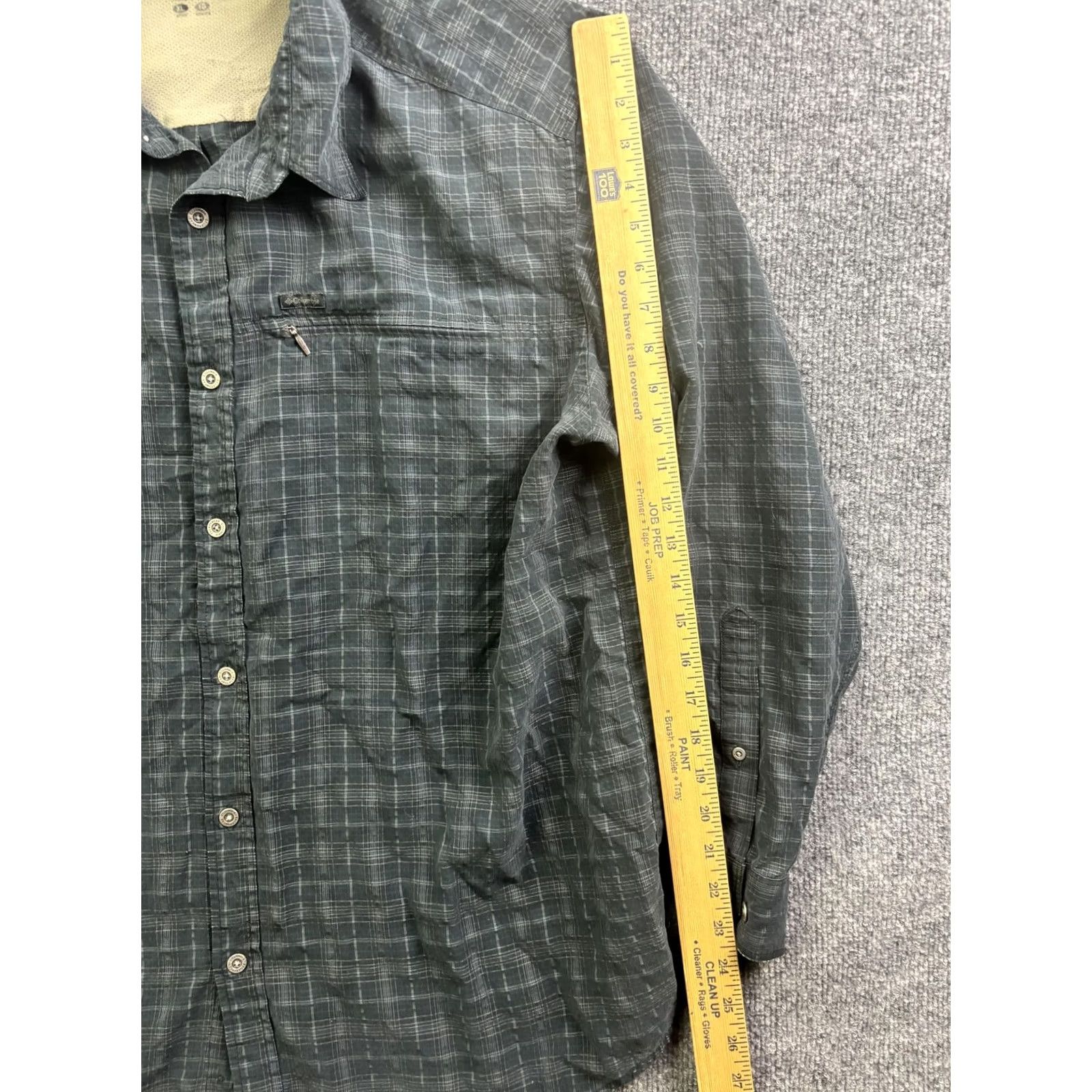 Vintage Columbia Shirt Mens XL Green Plaid Long Sleeve Button Front Modal Outdoor Mens XL Green Plaid Button-Up Shirt Size US XL / EU 56 / 4 - 5 Thumbnail