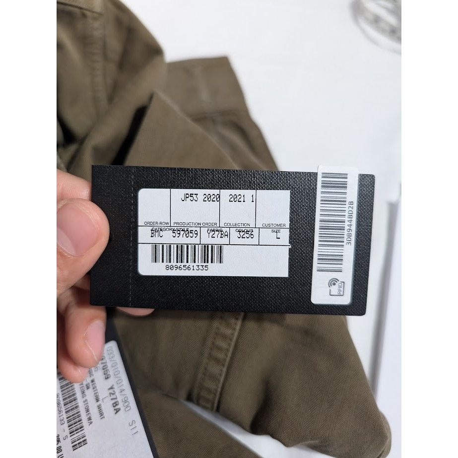 Saint Laurent Paris o1rshd1 Classic Western Shirt in Khaki Dyeing Stonewa Size US L / EU 52-54 / 3 - 18 Thumbnail