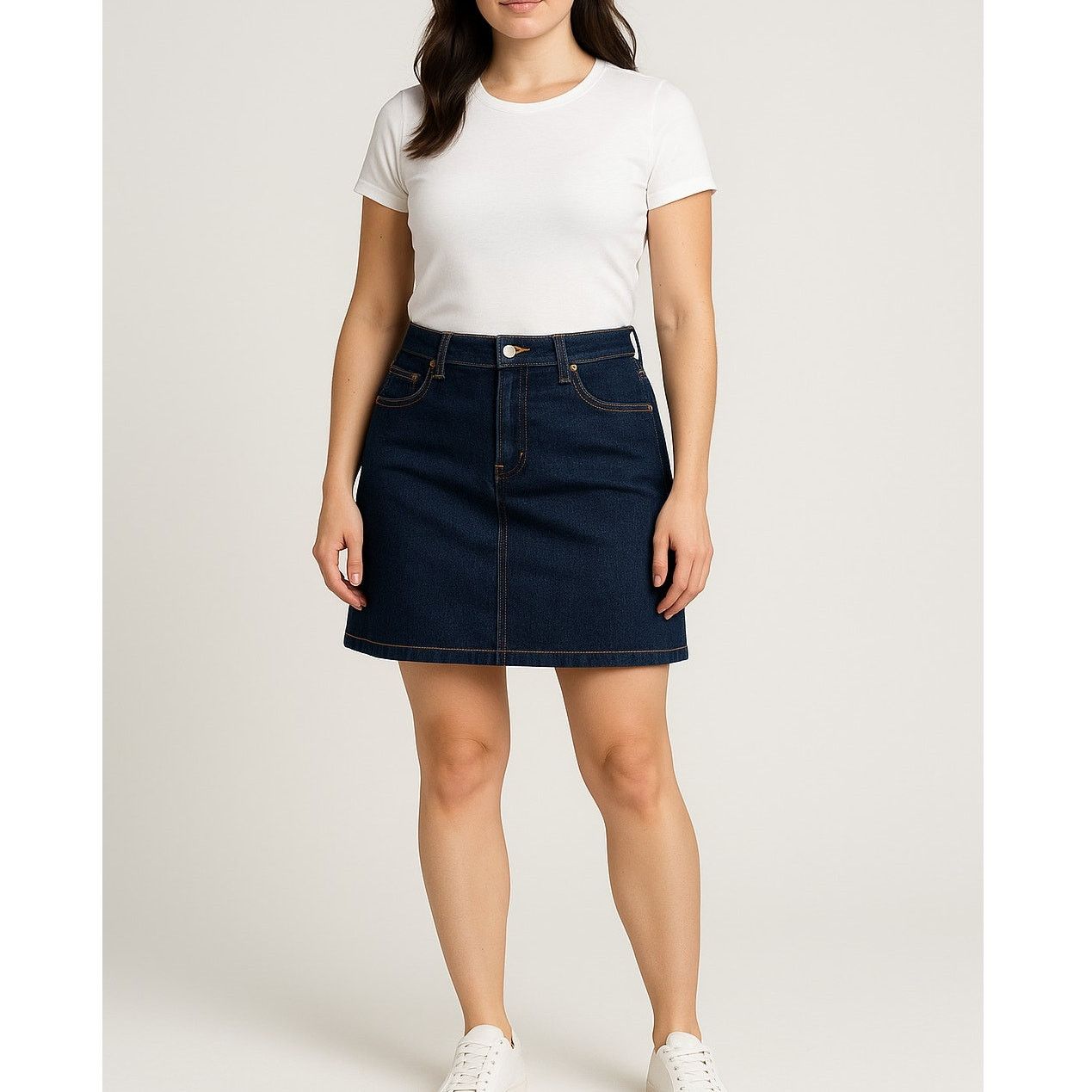 Other New York & Company NY Jeans Denim Skirt Dark Wash Size 8 NWT Size 30" / US 8 / IT 44 - 1 Thumbnail