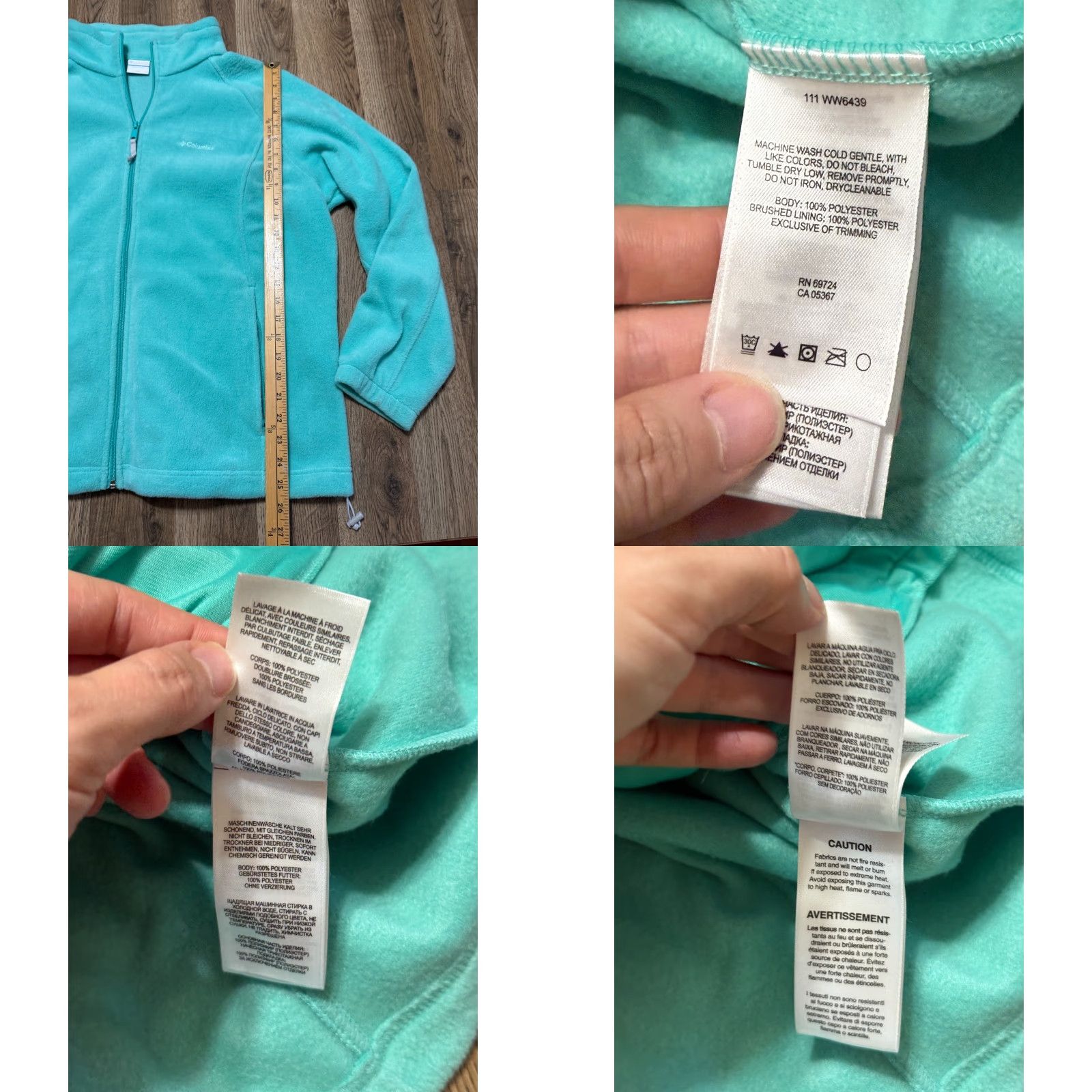 Vintage Columbia Sweater Women's 2X Green Full Zip Fleece Long Sleeve Shirt Mens Womens Girls Size XXL / US 16-18 / IT 52-54 - 8 Thumbnail