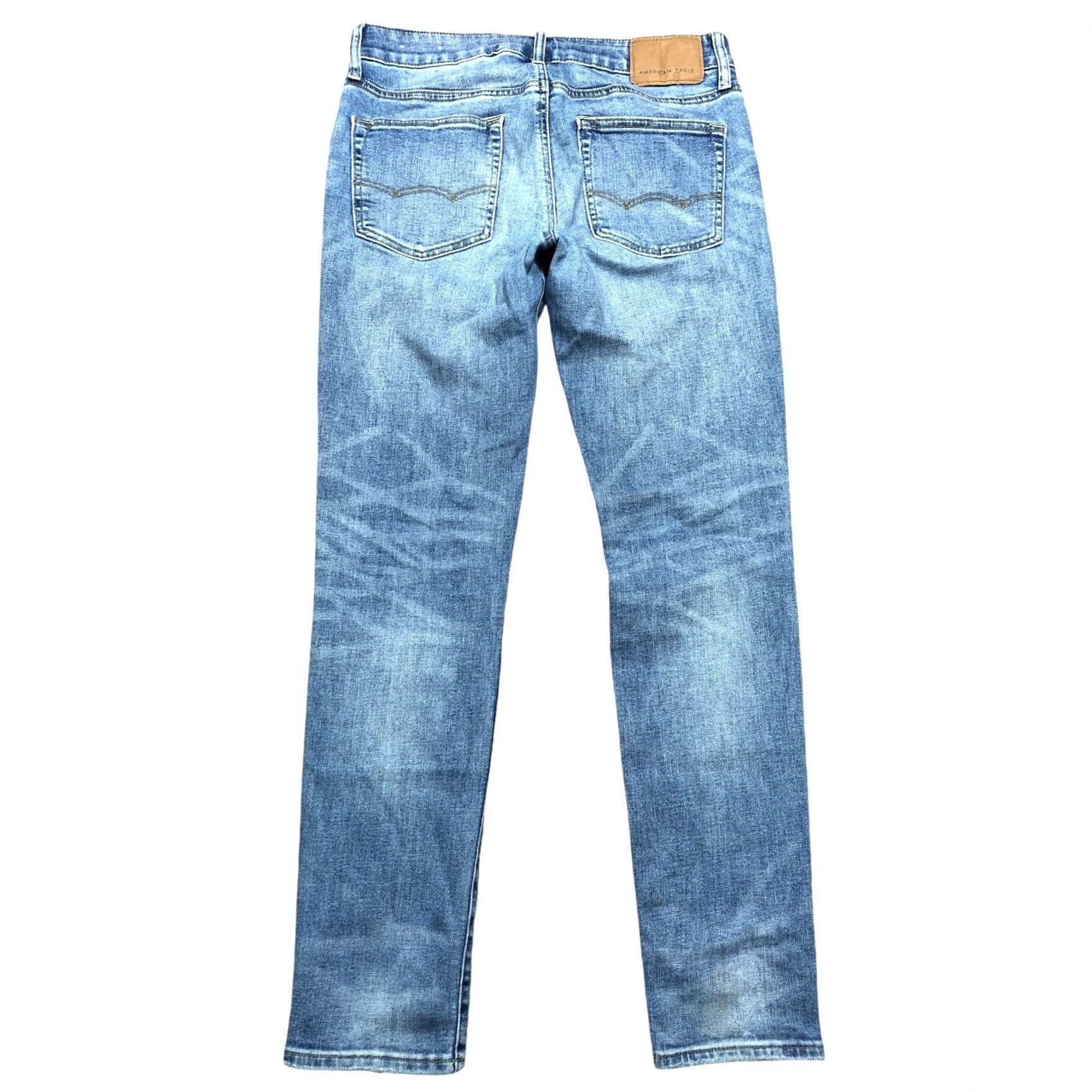 American Eagle Outfitters American Eagle Outfitters Skinny Jeans Blue Denim Mens 31x32 Distressed Classic Size US 31 - 2 Thumbnail