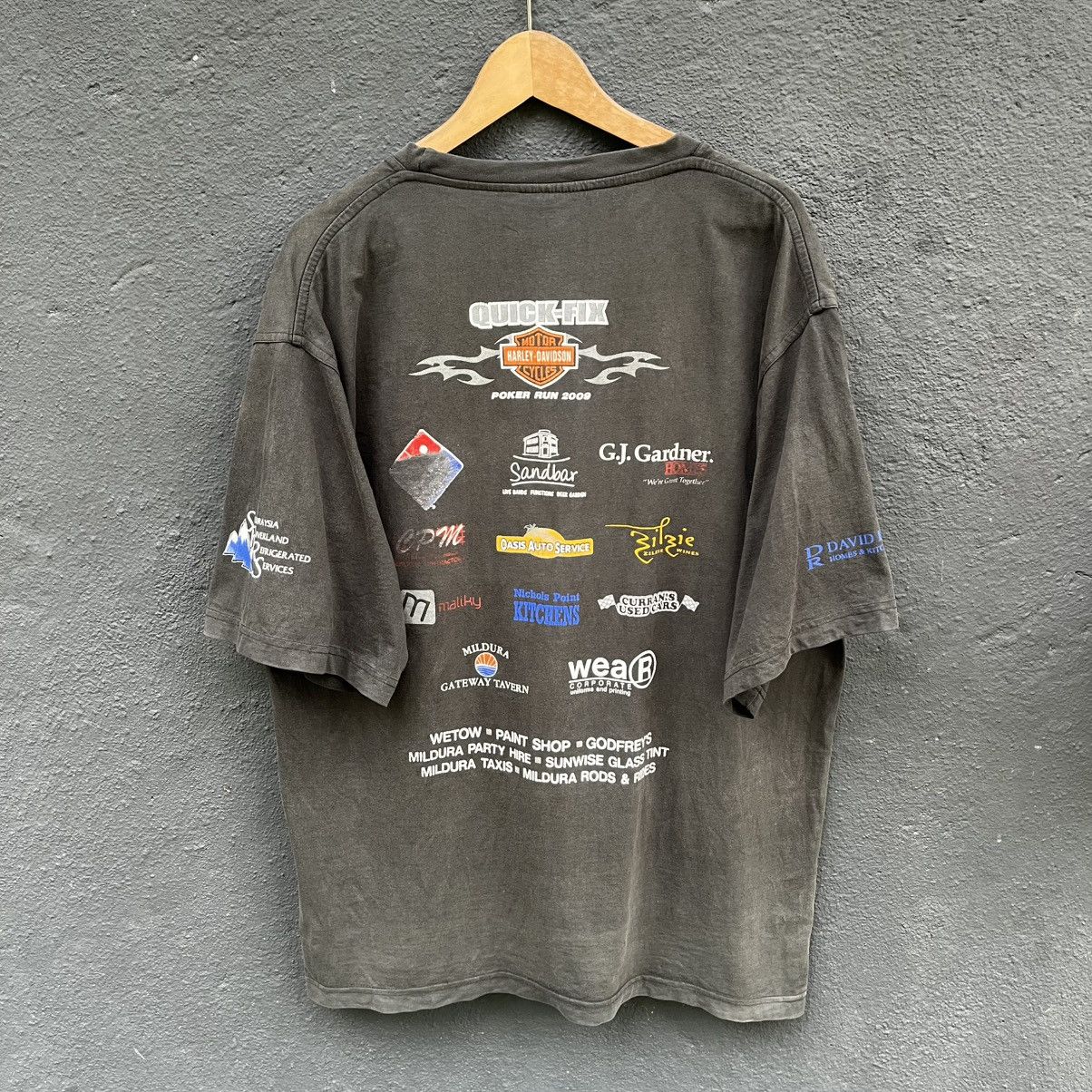 Vintage Thrashed Faded Vintage Poker Run By Johnny Bobbin Shirt Size US XL / EU 56 / 4 - 1 Thumbnail