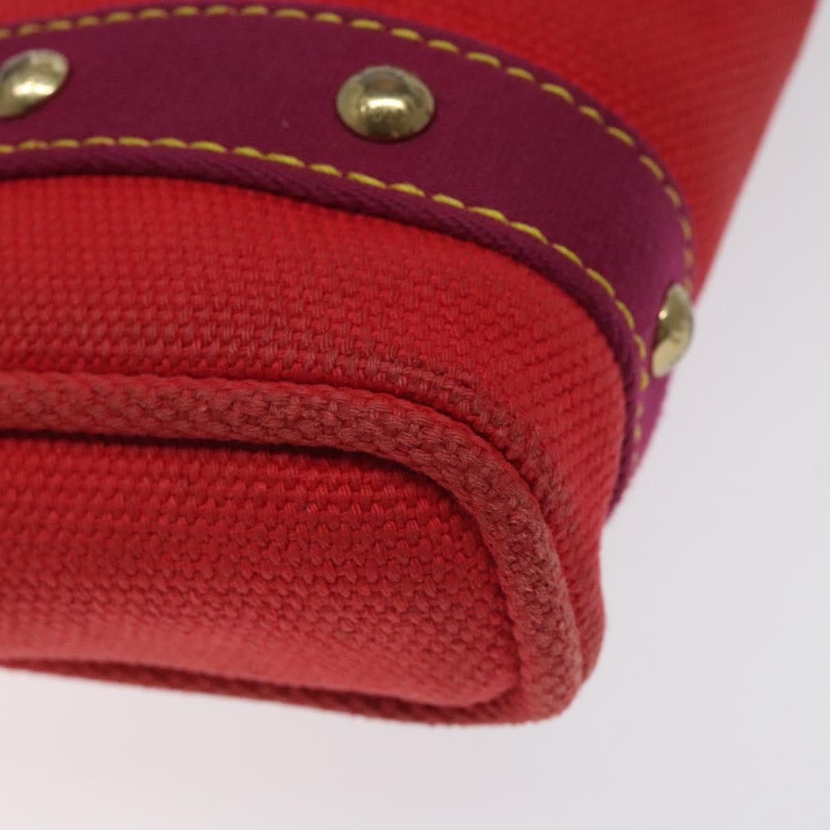 Louis Vuitton LOUIS VUITTON Antigua Cabas PM Tote Bag Canvas Rouge M40037 Size ONE SIZE - 16 Thumbnail