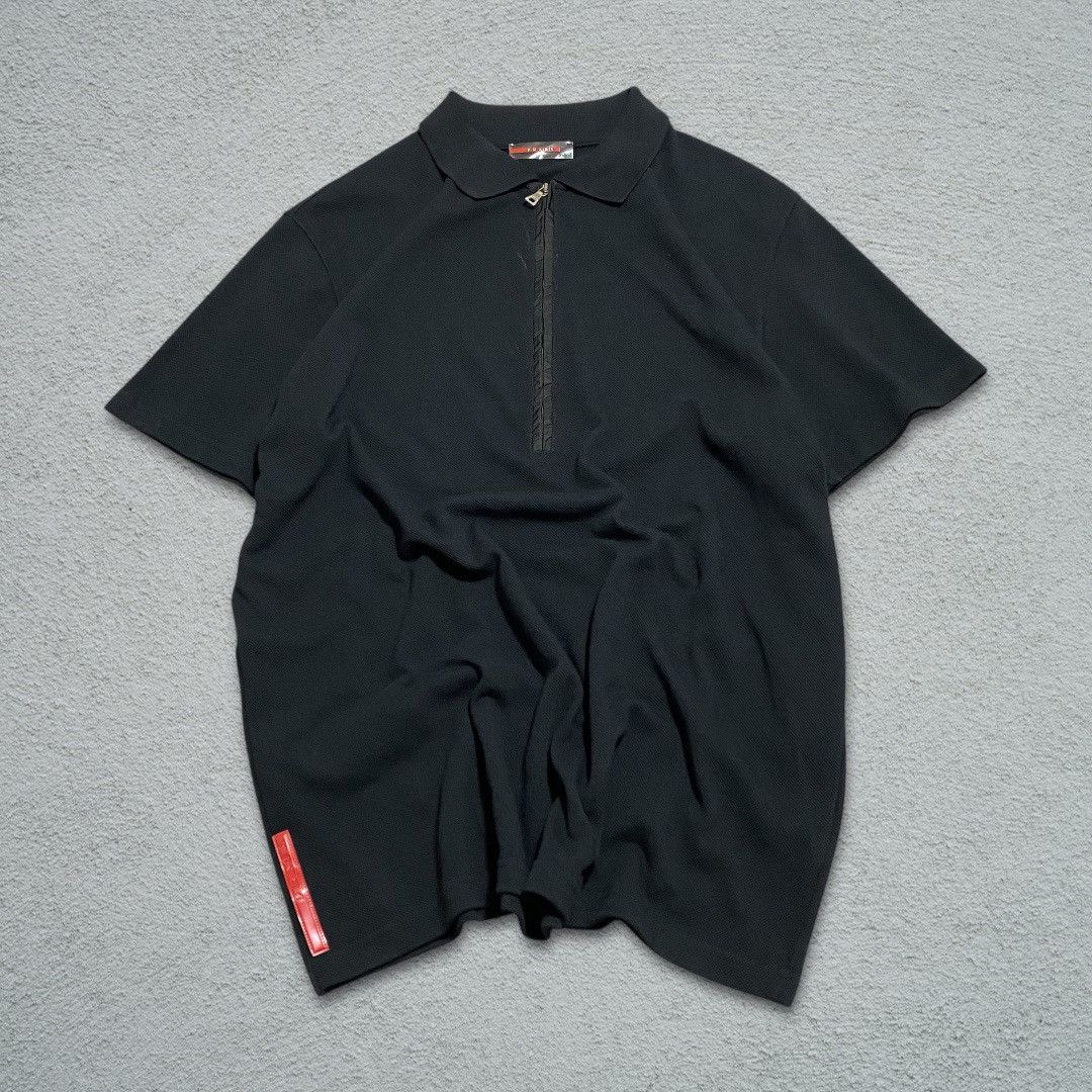 Prada VINTAGE PRADA QZIP POLO SHIRT Size US M / EU 48-50 / 2 - 1 Thumbnail